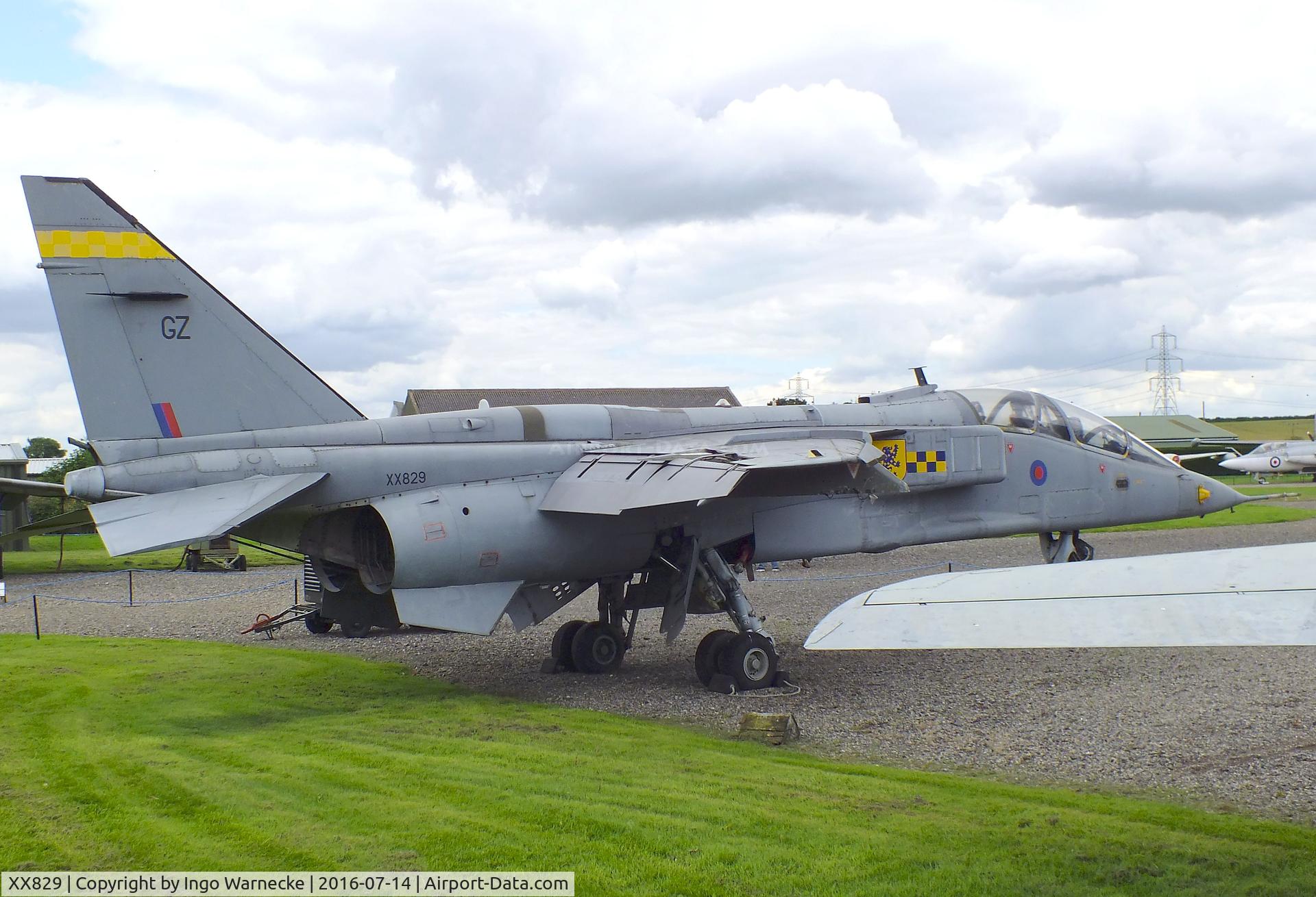 XX829, 1974 Sepecat Jaguar T.2A C/N B.17, SEPECAT Jaguar T2A at the Newark Air Museum