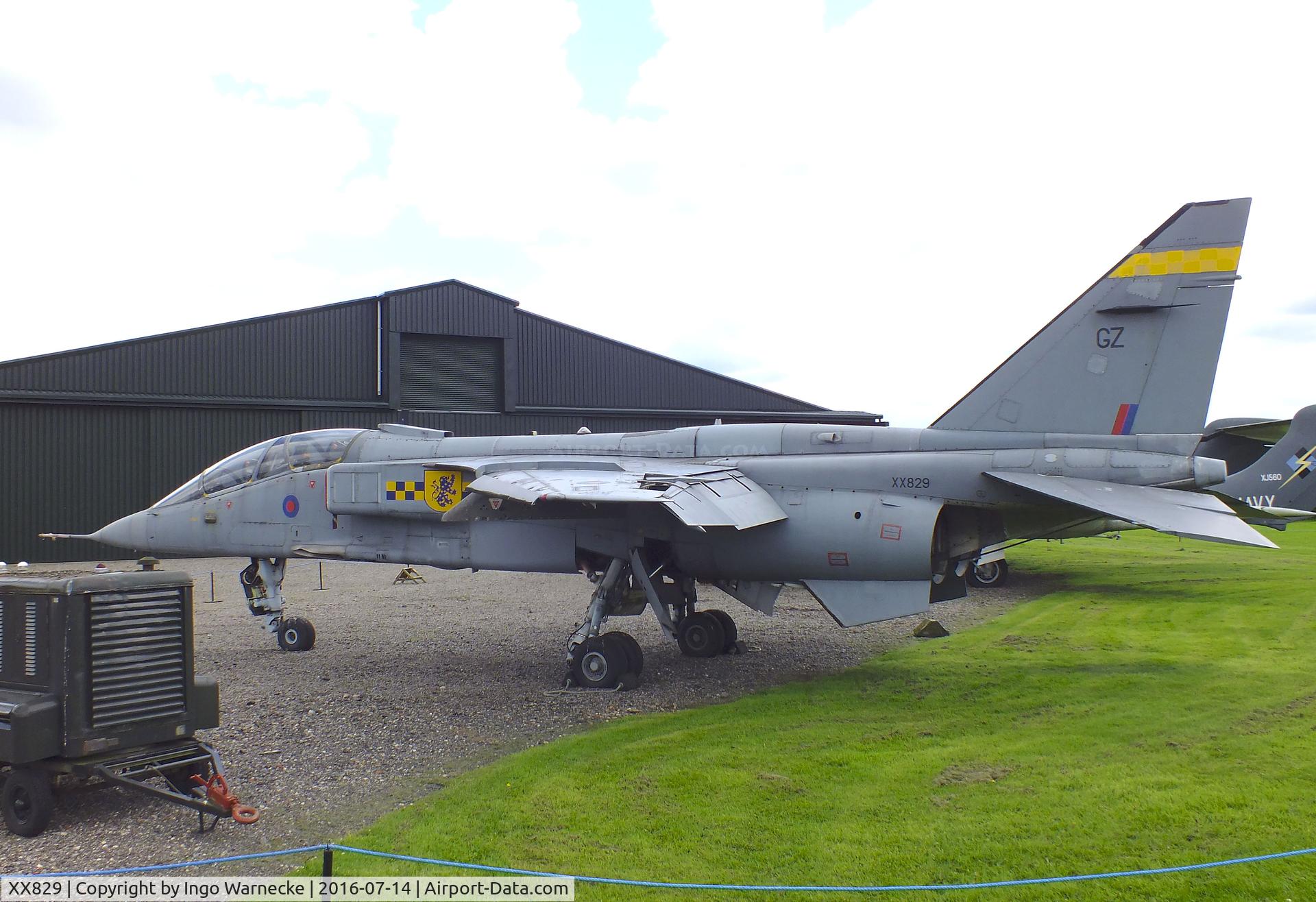 XX829, 1974 Sepecat Jaguar T.2A C/N B.17, SEPECAT Jaguar T2A at the Newark Air Museum