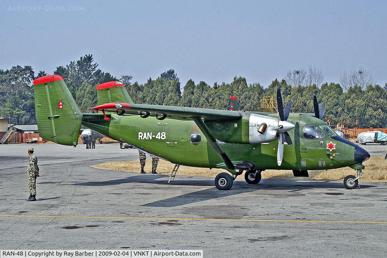 RAN-48, PZL-Mielec M-28-05 Skytruck C/N AJE003-02, RAN-48   PZL-Mielec M-28-05 Skytruck [AJE003-02] (Nepal Army Air Wing) Kathmandu-Tribhuvan Int'l~9N 04/02/2009
