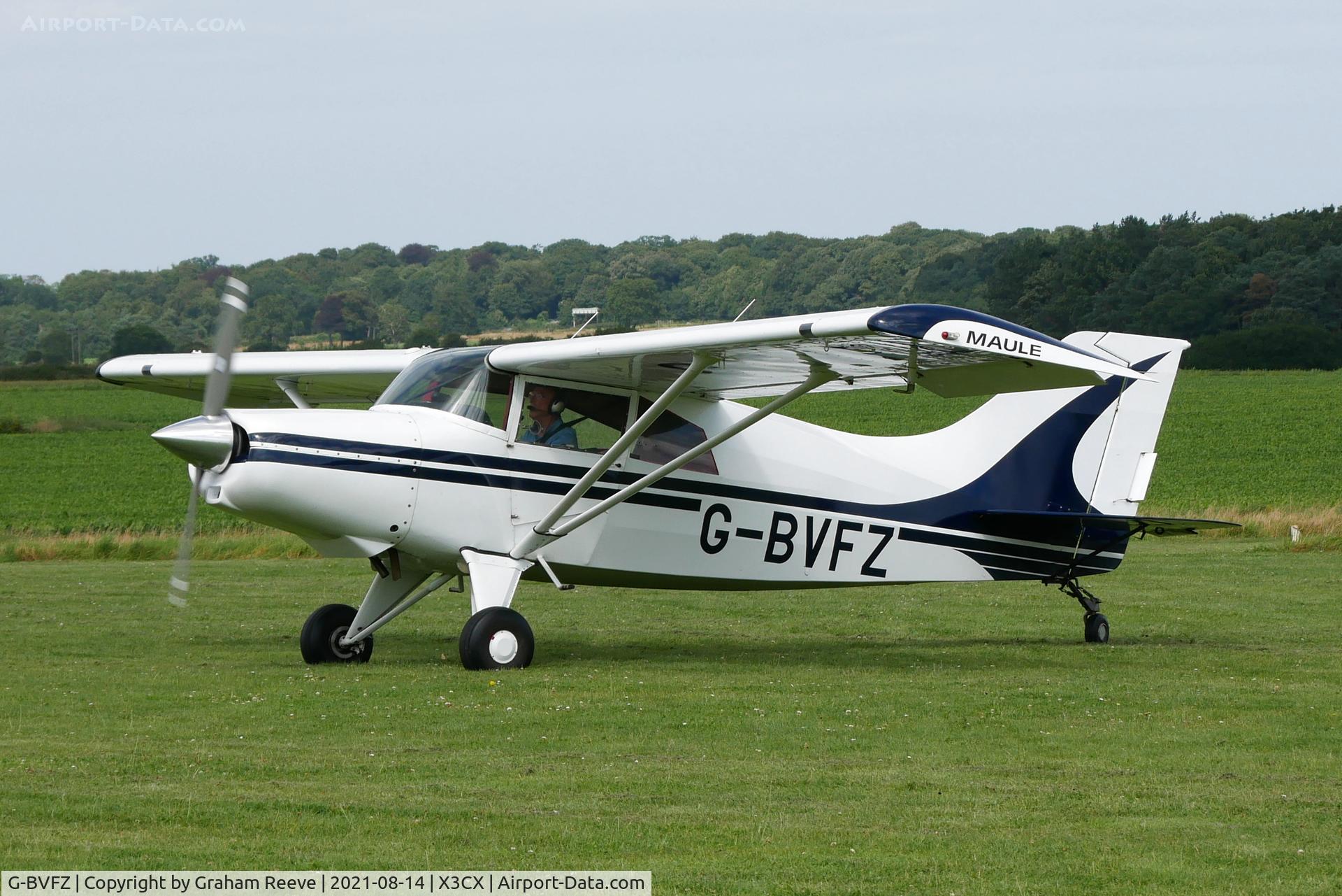 G-BVFZ, 1986 Maule M-5-180C C/N 8082C, Just landed at Northrepps.