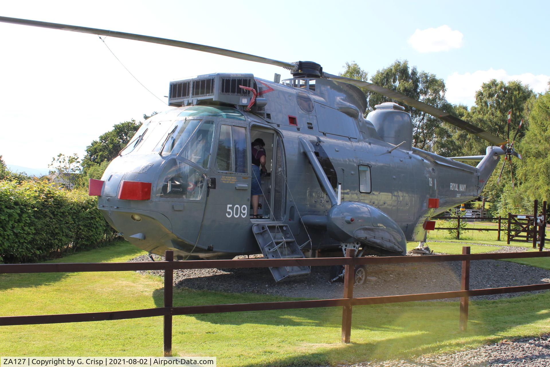 ZA127, 1980 Westland Sea King HAS.6 C/N WA888, Mains Farm Wigwams, Stirling, Scotland. Converted to glamping accomodation.
