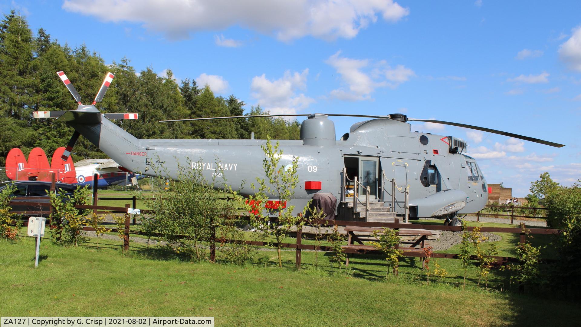 ZA127, 1980 Westland Sea King HAS.6 C/N WA888, Mains Farm Wigwams, Stirling, Scotland. Converted to glamping accomodation.