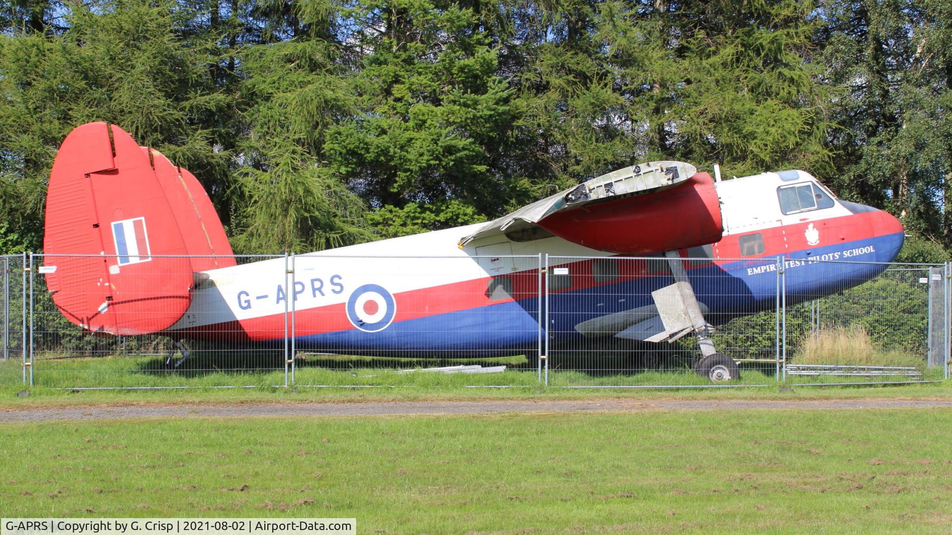 G-APRS, 1959 Scottish Aviation Twin Pioneer CC.2 C/N 561, Mains Farm Wigwams, Stirling, Scotland. Awaiting conversion to glamping accomodation.
