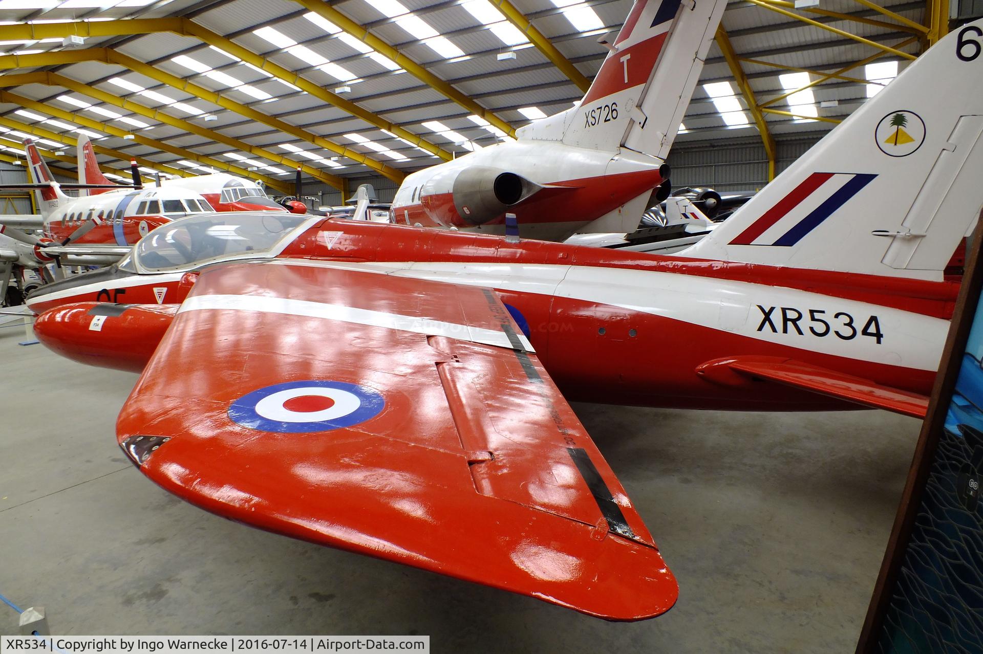 XR534, 1963 Hawker Siddeley Gnat T.1 C/N FL545, Folland (Hawker Siddeley) Gnat T1 at the Newark Air Museum