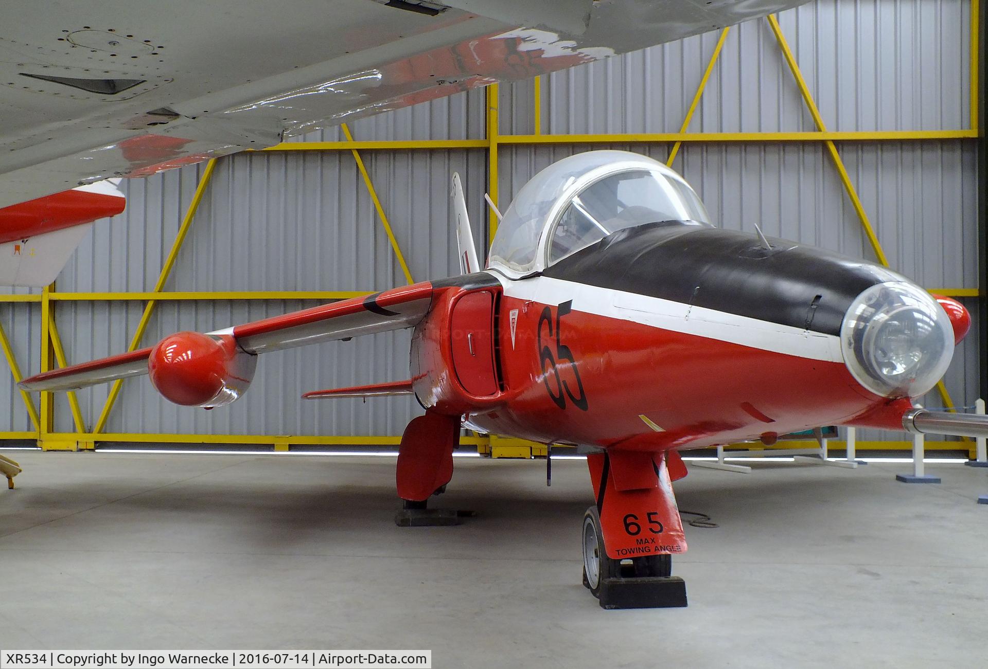 XR534, 1963 Hawker Siddeley Gnat T.1 C/N FL545, Folland (Hawker Siddeley) Gnat T1 at the Newark Air Museum
