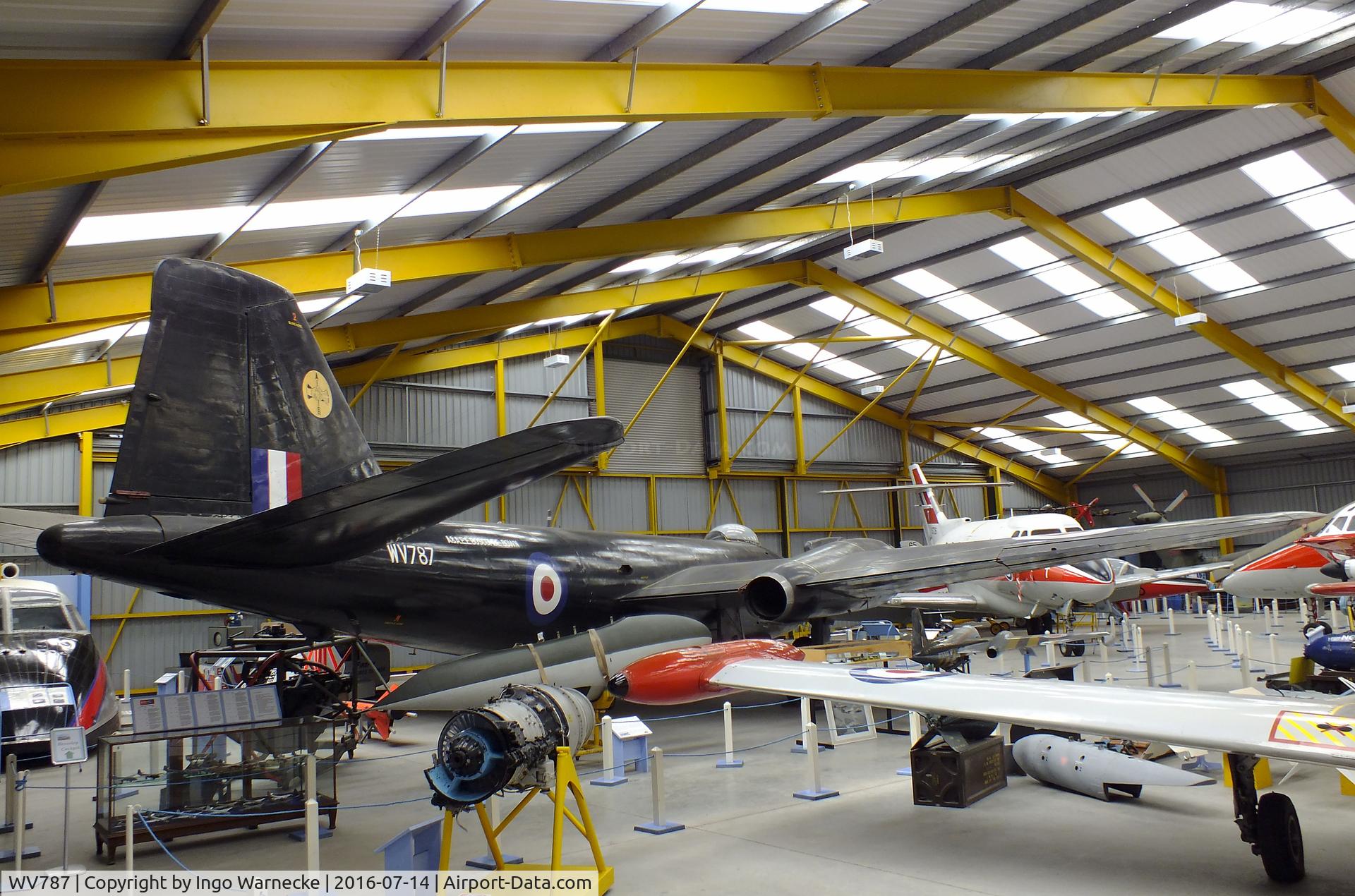 WV787, 1952 English Electric Canberra B(1)8 C/N EEP71644, English Electric Canberra B(1)8(Mod), converted with Buccaneer radar nose, at the Newark Air Museum