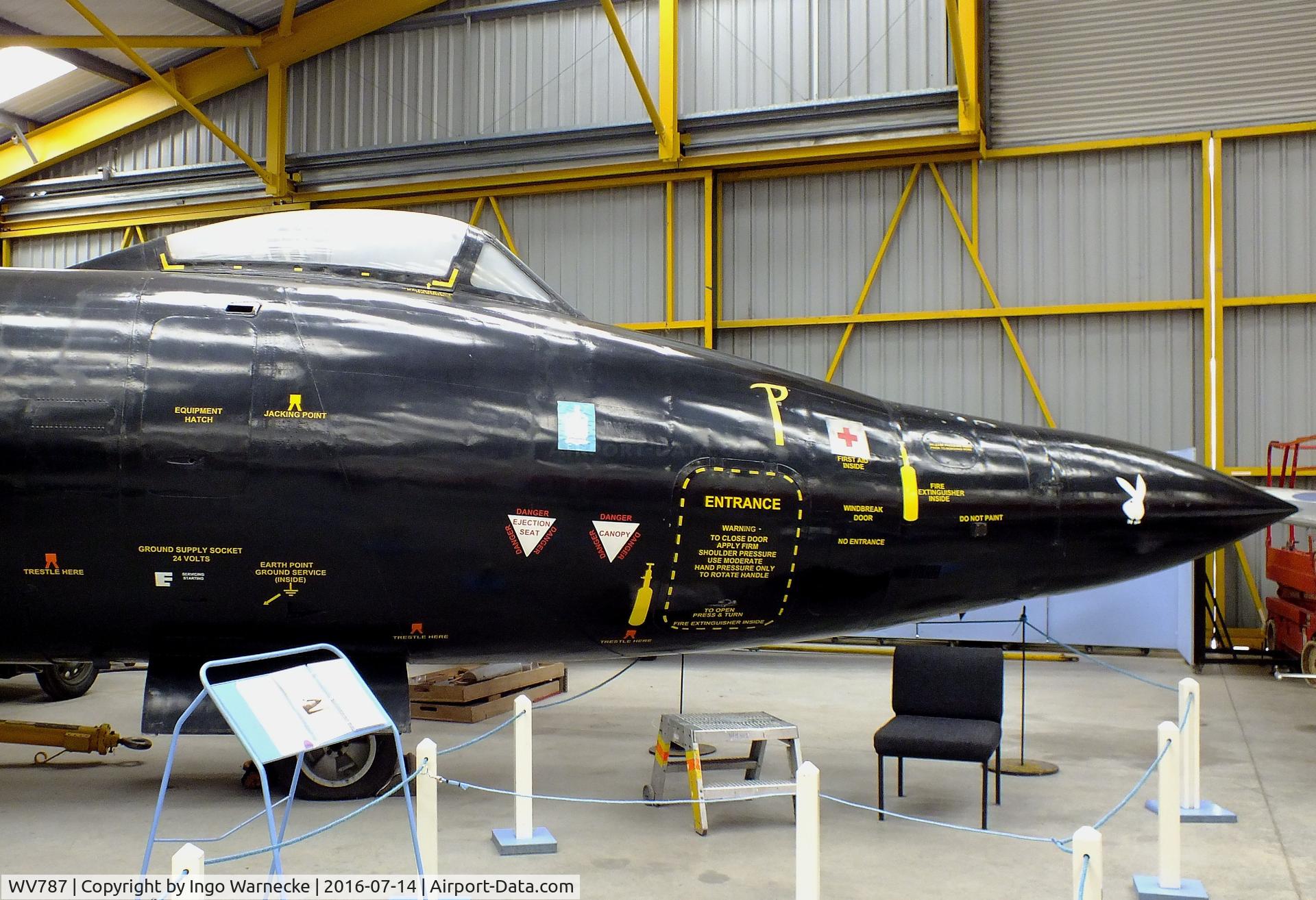 WV787, 1952 English Electric Canberra B(1)8 C/N EEP71644, English Electric Canberra B(1)8(Mod), converted with Buccaneer radar nose, at the Newark Air Museum