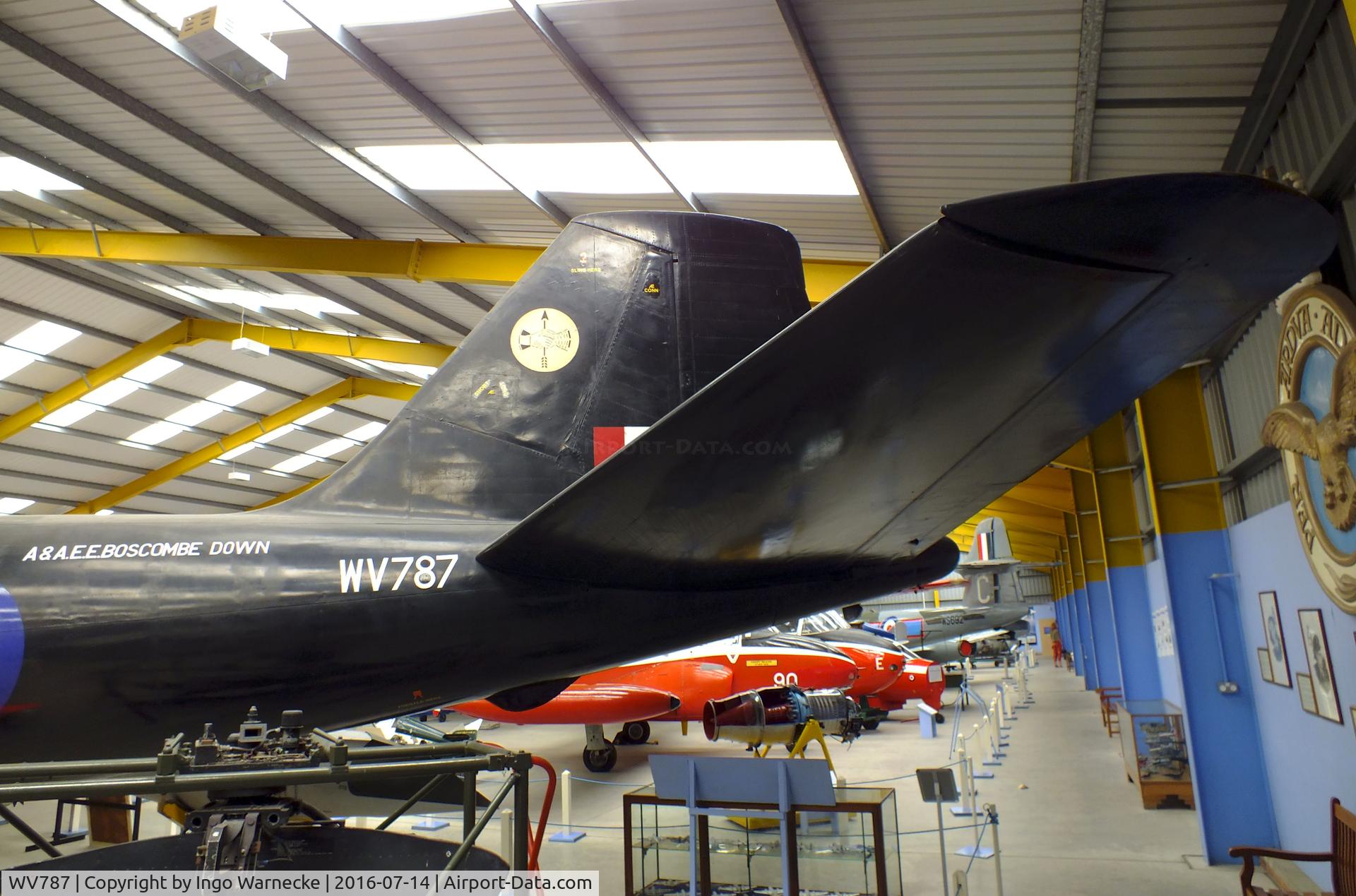 WV787, 1952 English Electric Canberra B(1)8 C/N EEP71644, English Electric Canberra B(1)8(Mod), converted with Buccaneer radar nose, at the Newark Air Museum