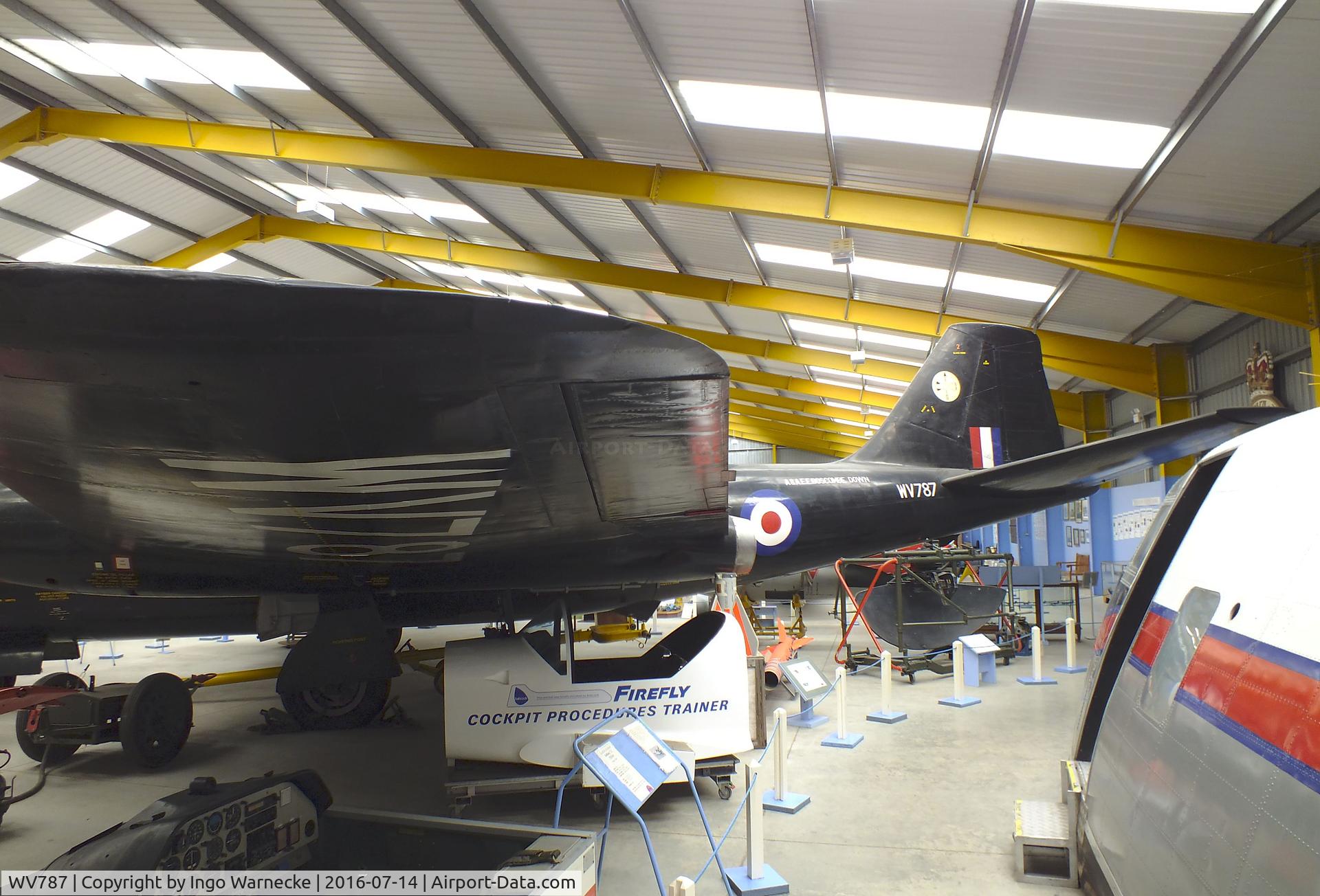 WV787, 1952 English Electric Canberra B(1)8 C/N EEP71644, English Electric Canberra B(1)8(Mod), converted with Buccaneer radar nose, at the Newark Air Museum