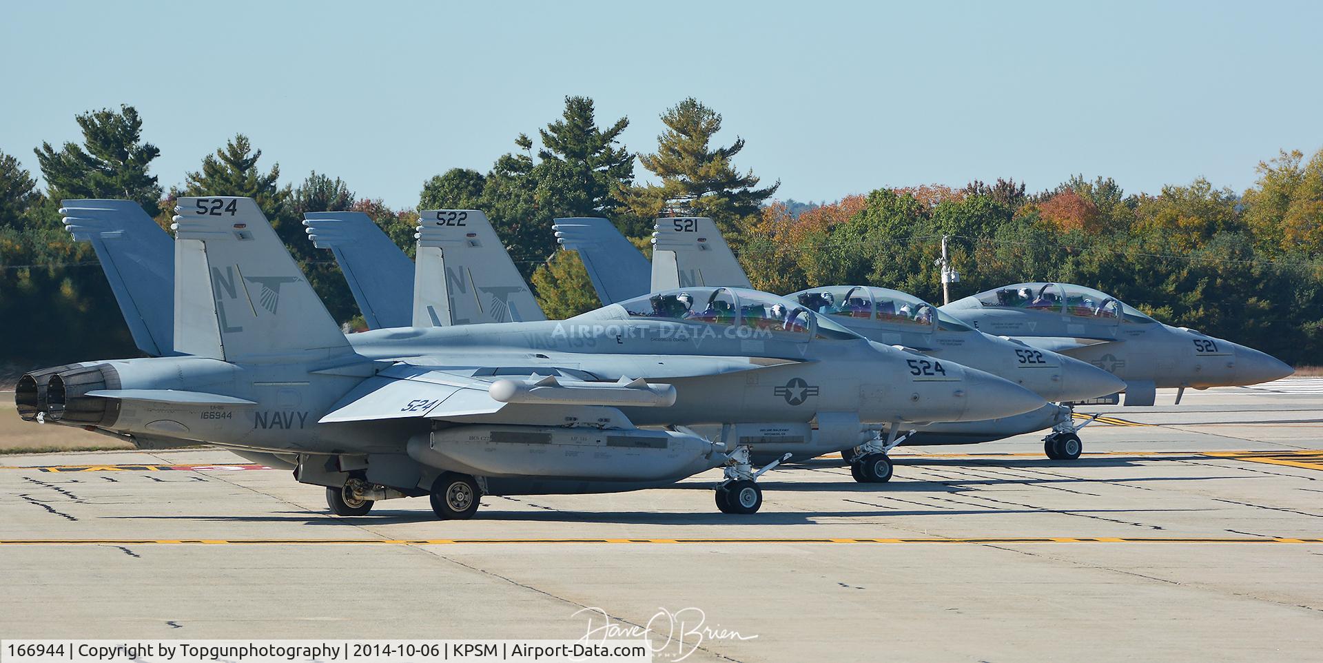 166944, Boeing EA-18G Growler C/N G-29, SABRE flight holding short on the hammerhead for RW34