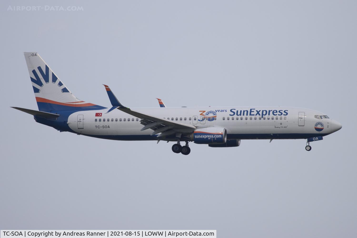 TC-SOA, 2016 Boeing 737-8HC C/N 61184, SunRExpress Boeing 737