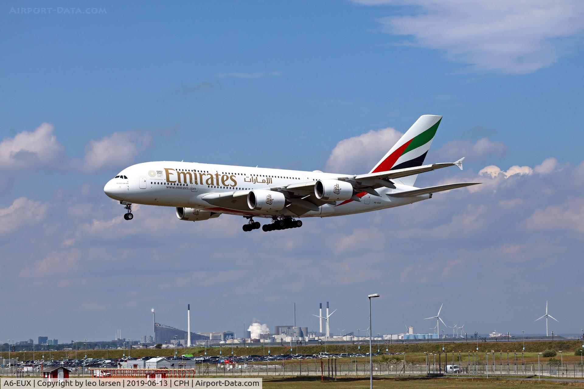 A6-EUX, 2017 Airbus A380-842 C/N 241, Copenhagen 13.6.2019