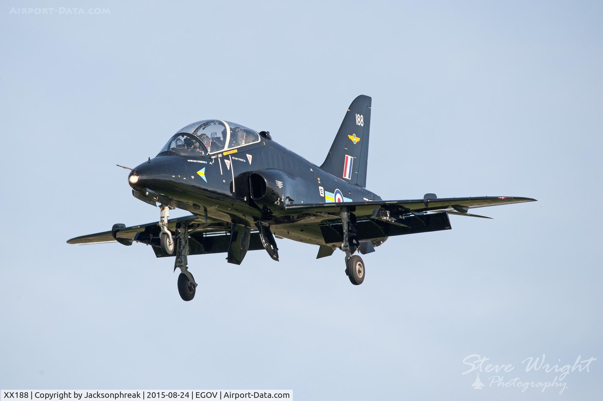XX188, 1977 Hawker Siddeley Hawk T.1A C/N 035/312035, On finals at RAF Valley, UK