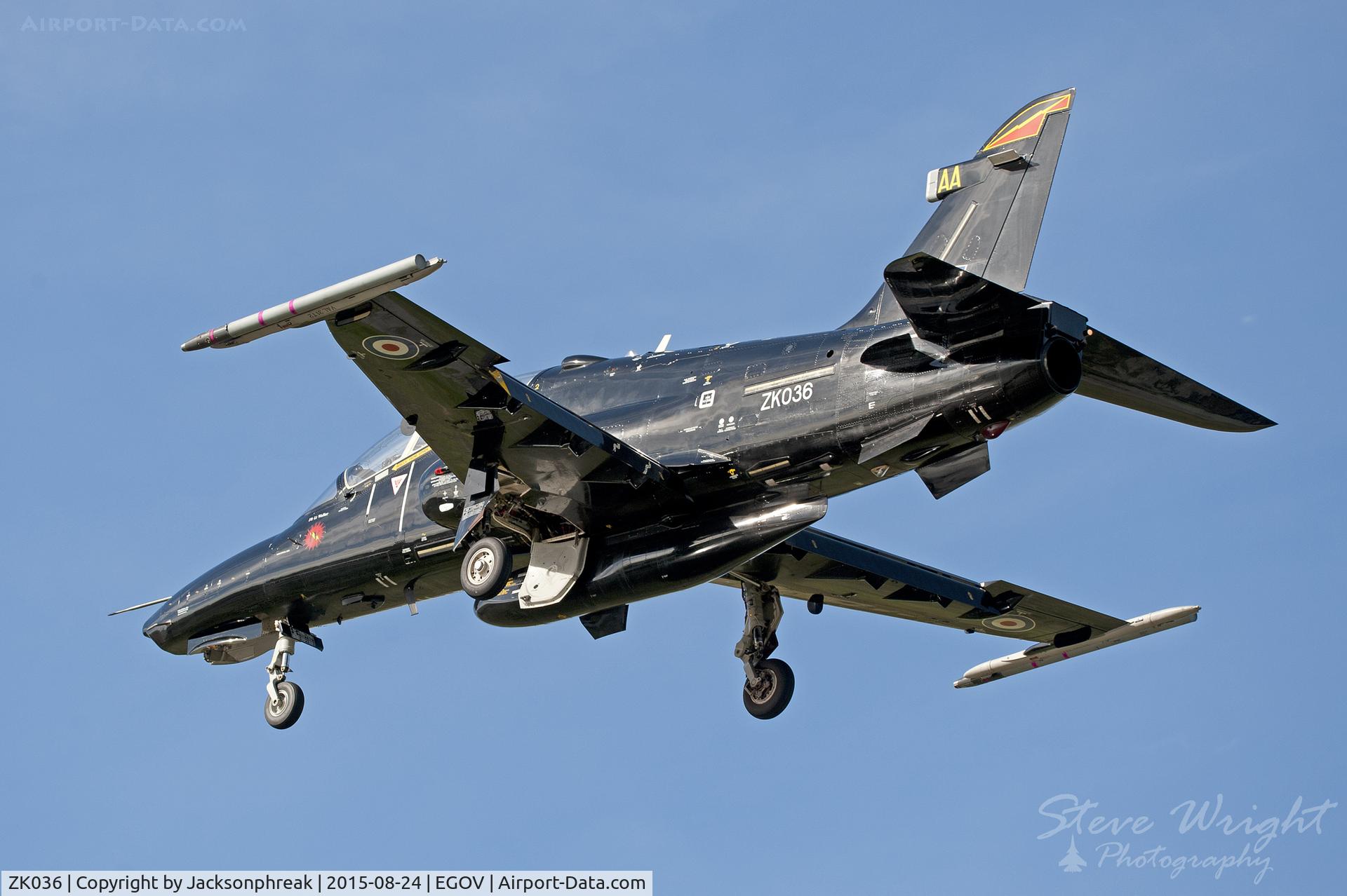 ZK036, 2010 British Aerospace Hawk T2 C/N RT027/1265, On finals at RAF Valley, UK