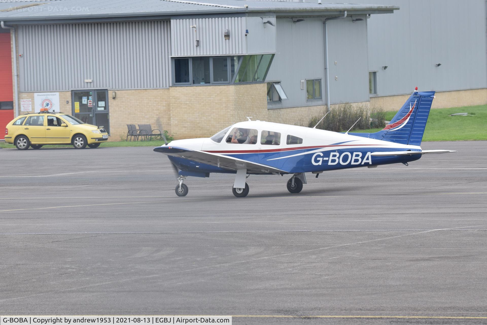 G-BOBA, 1978 Piper PA-28R-201 Cherokee Arrow III C/N 28R-7837232, G-BOBA at Gloucestershire Airport.