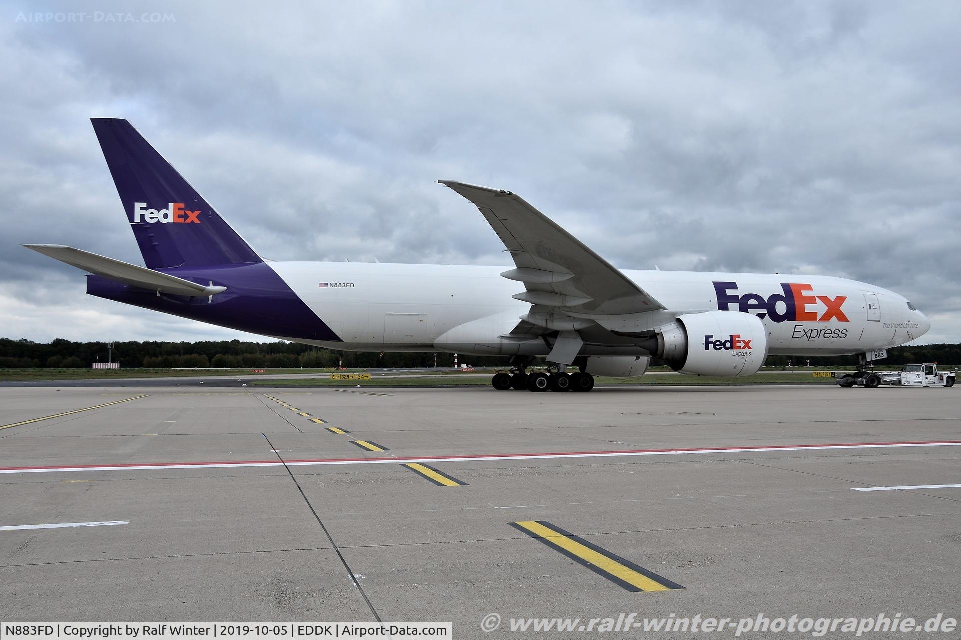 N883FD, 2010 Boeing 777-FHT C/N 39285, Boeing 777-FHT - FX FDX Federal Express FedEx 'Abbi' - 39285 - N883FD - 05.10.2019 - CGN