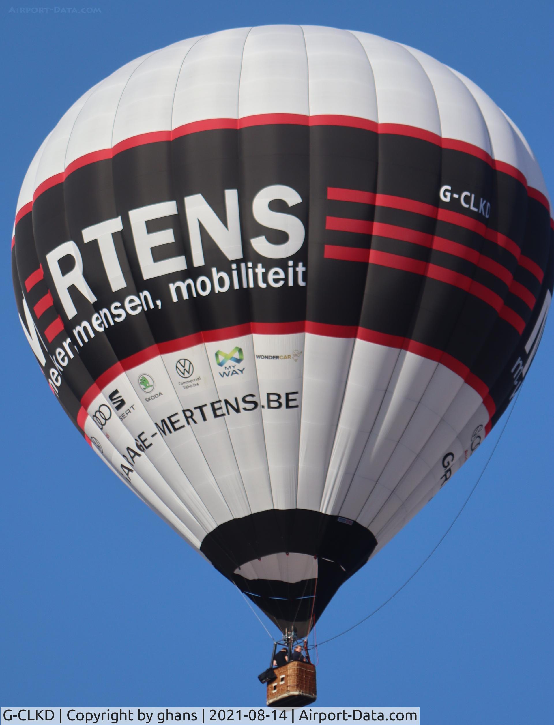 G-CLKD, 2019 Cameron Balloons Z-105 C/N 12342, @ Deinze