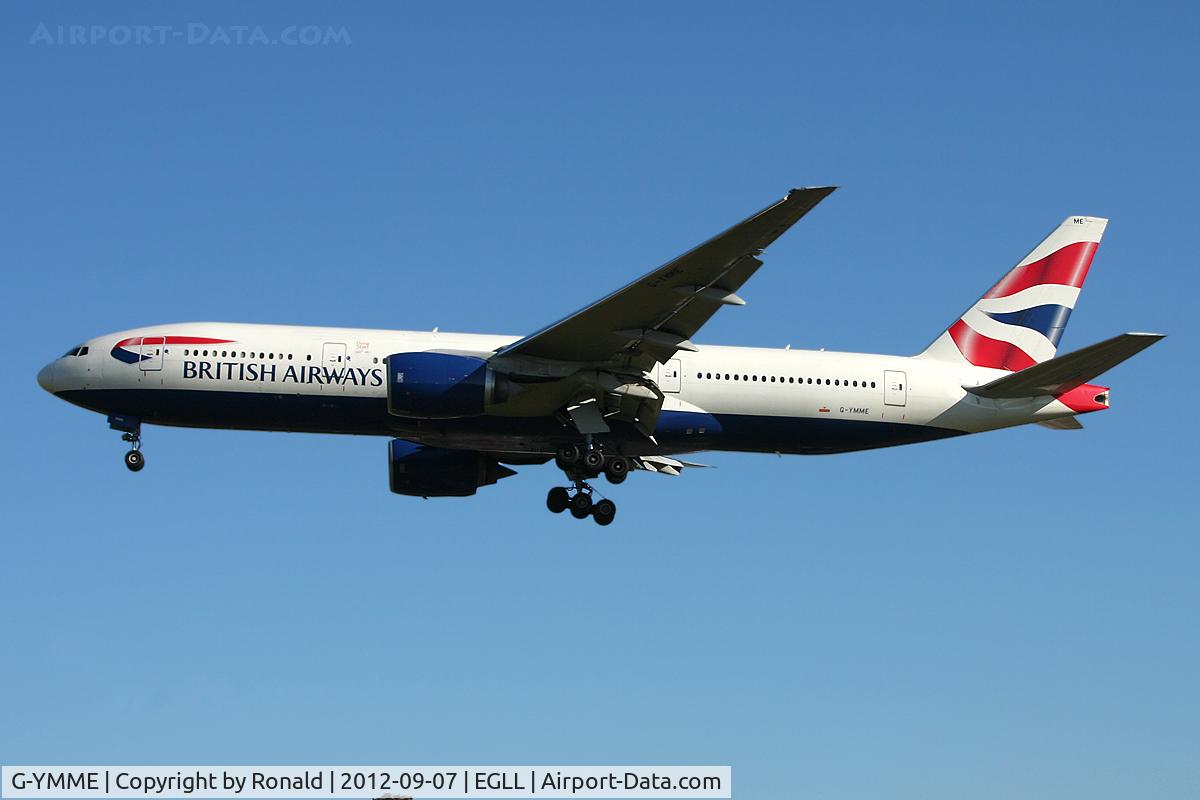 G-YMME, 2000 Boeing 777-236/ER C/N 30306, at lhr