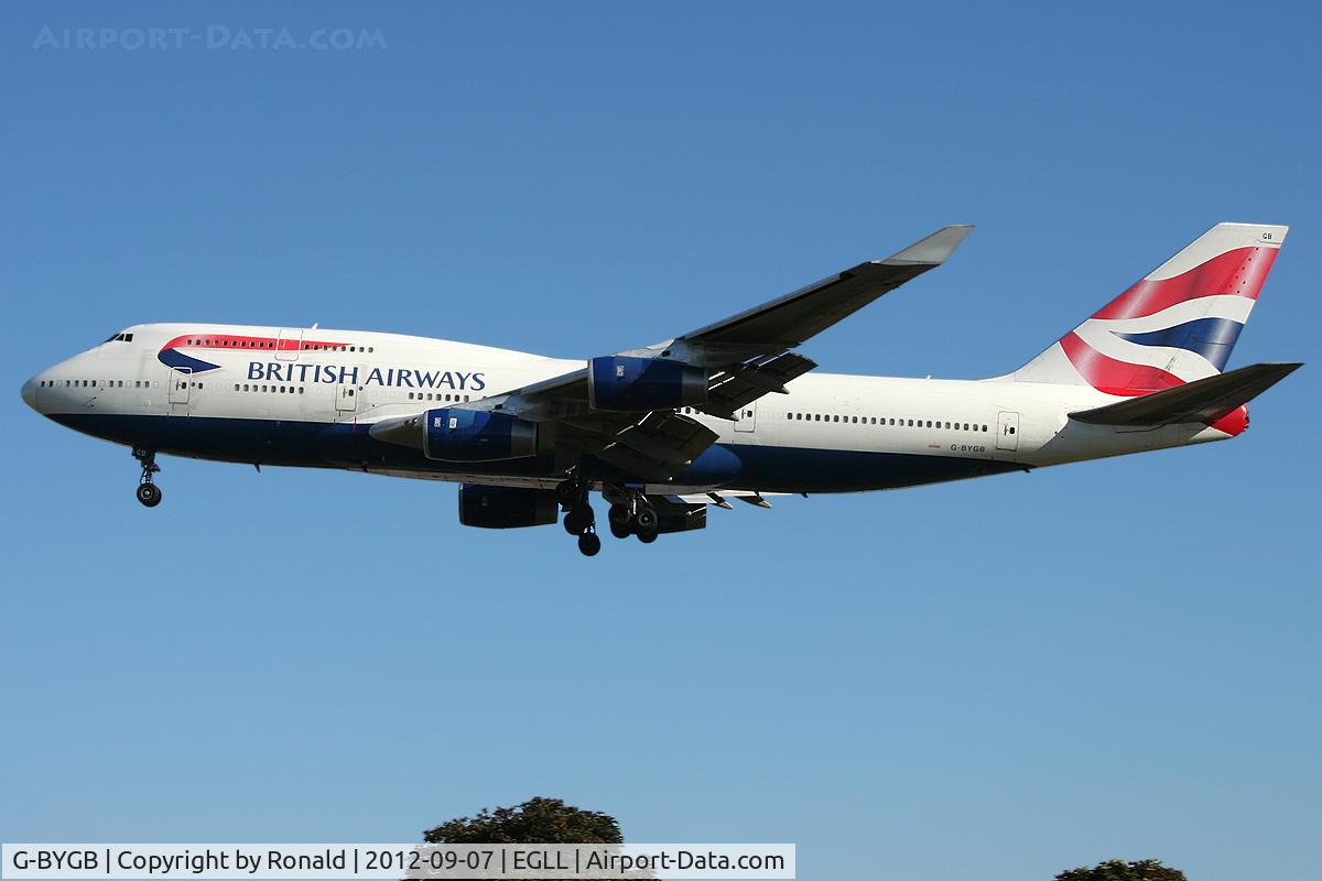 G-BYGB, 1999 Boeing 747-436 C/N 28856, at lhr
