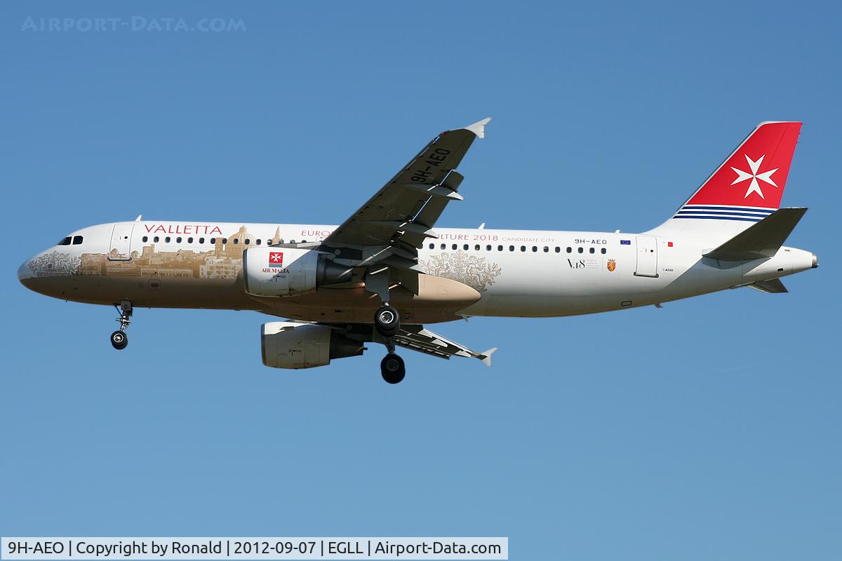 9H-AEO, 2006 Airbus A320-214 C/N 2768, at lhr