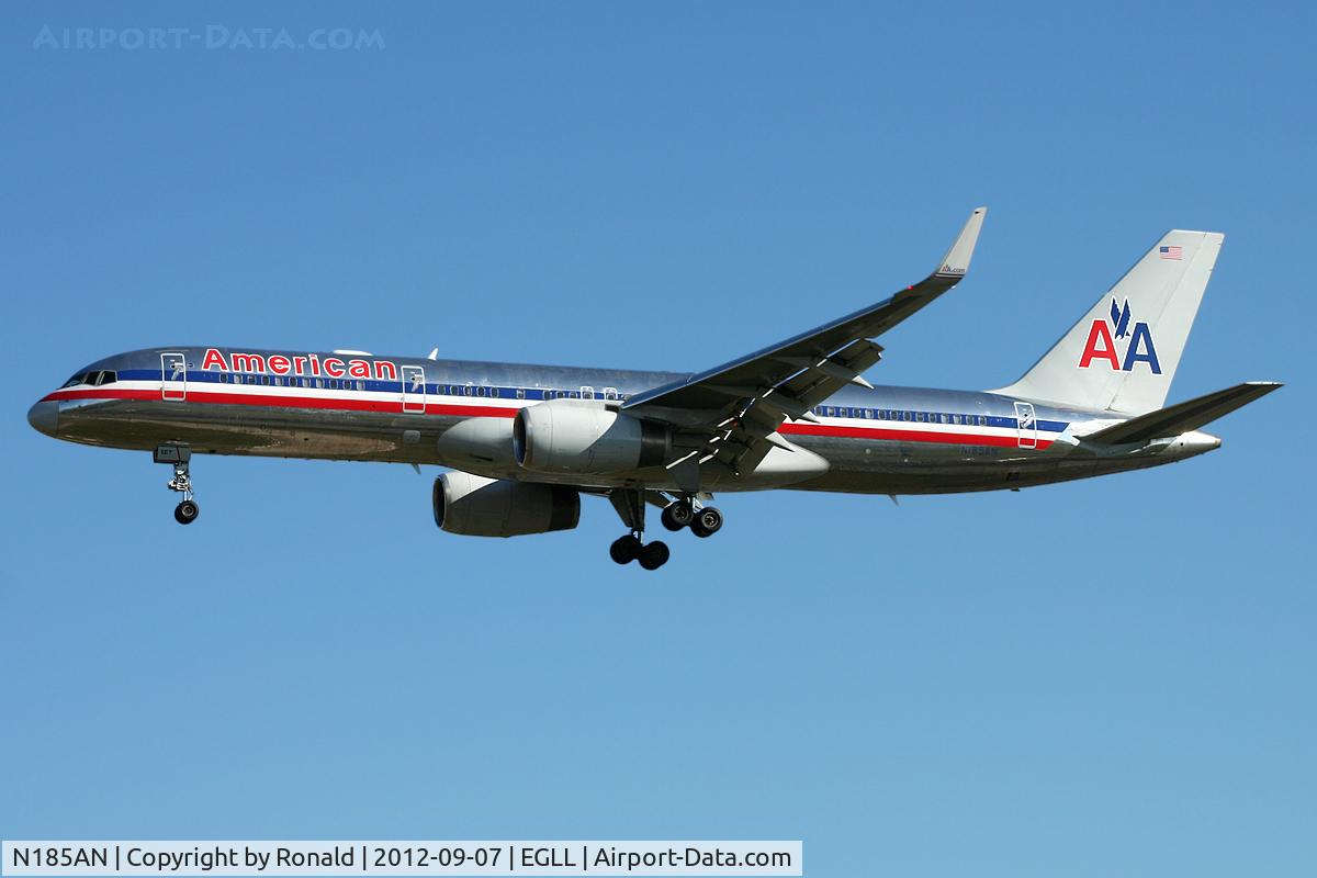 N185AN, 2001 Boeing 757-223 C/N 32379, at lhr