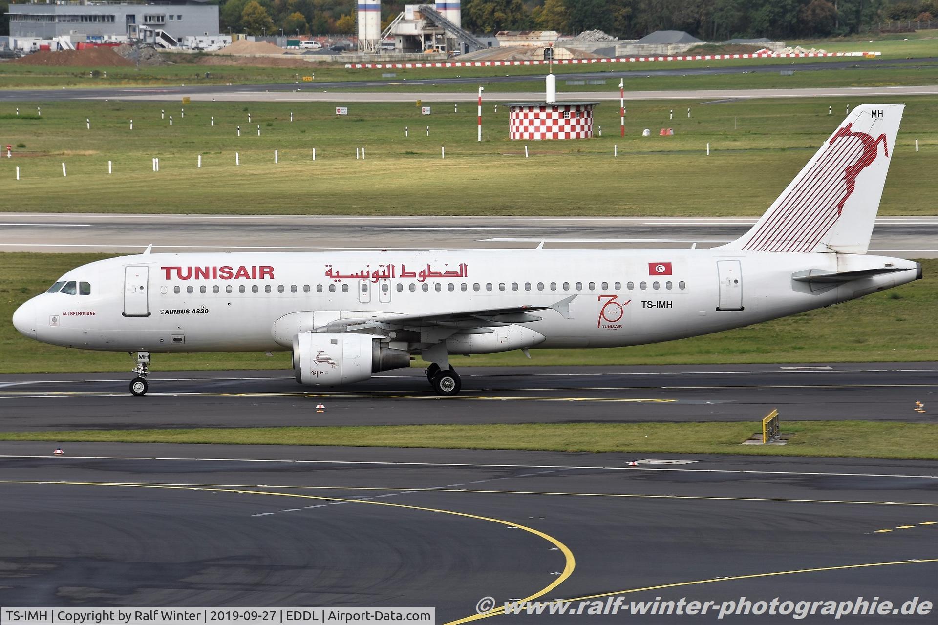 TS-IMH, 1993 Airbus A320-211 C/N 0402, Airbus A320-211 - TU TAR Tunisair 'Ali Belhaouane' '30 years'- 402 - TS-IMH - 27.09.2019 - DUS