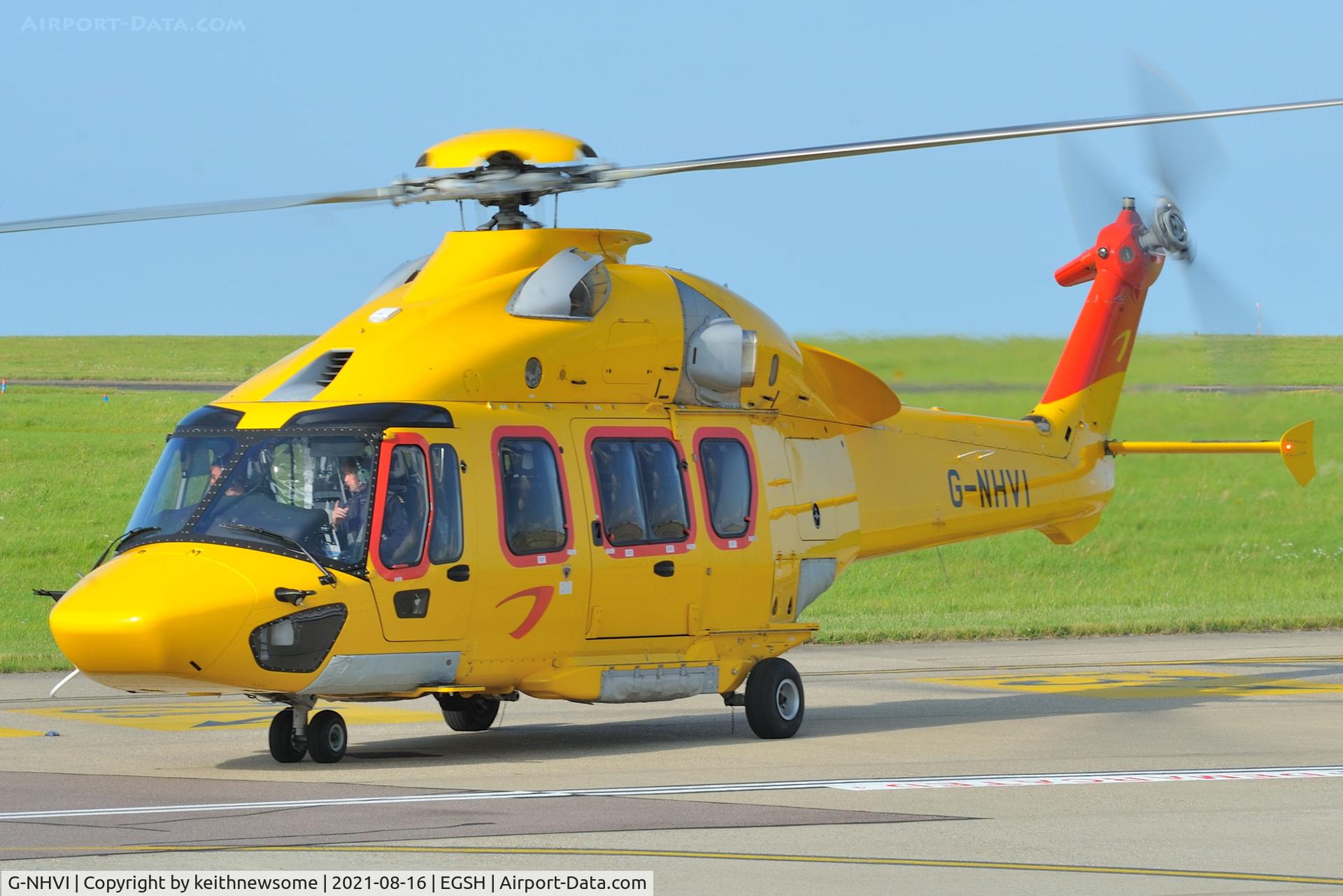 G-NHVI, 2015 Airbus Helicopters EC-175B C/N 5010, Arriving at Norwich from Aberdeen.