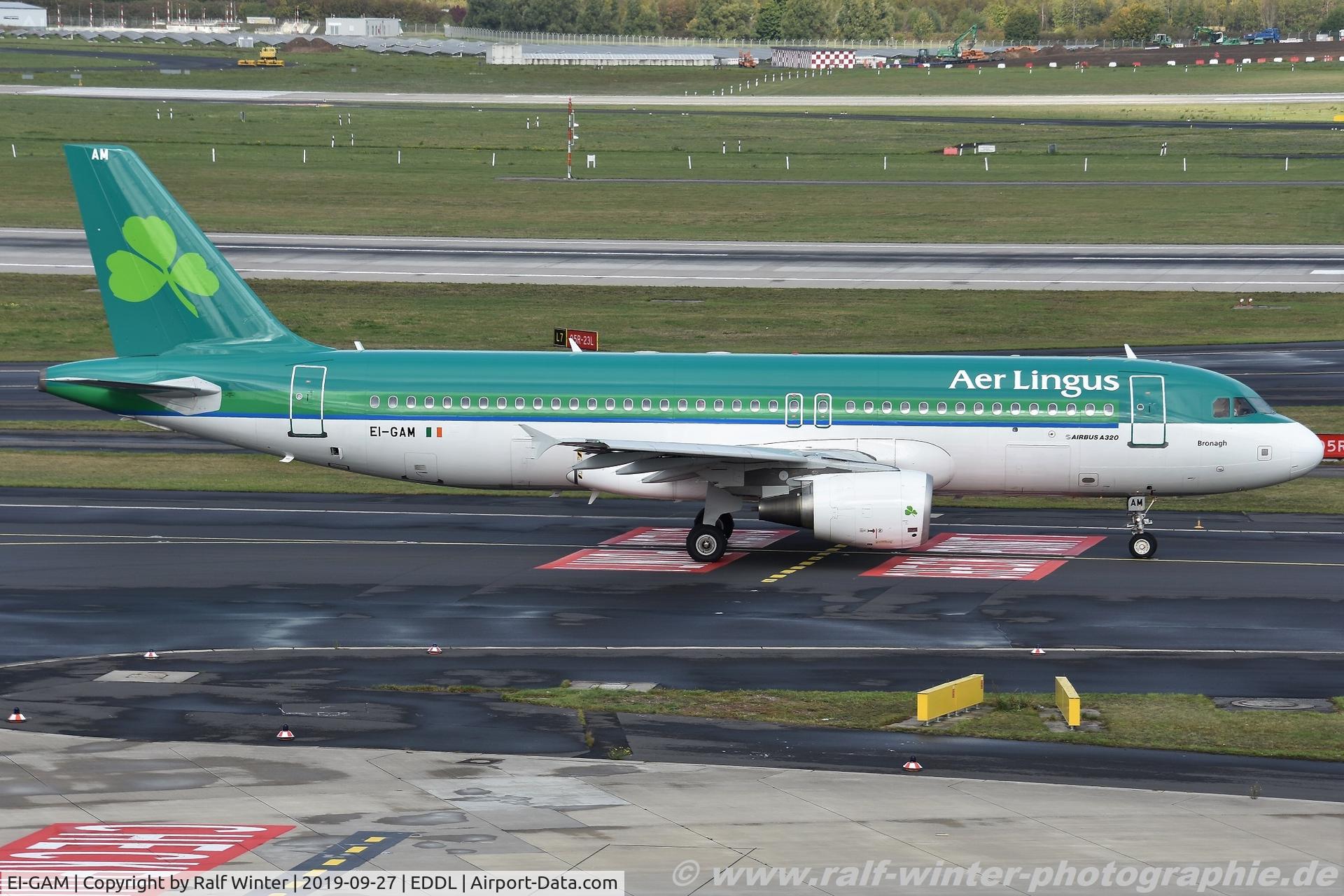EI-GAM, 2009 Airbus A320-214 C/N 3823, Airbus A320-214 - EI EIN Aer Lingus 'St. Brona/ Bronagh' - 3823 - EI-GAM - 27.09.2019 - DUS