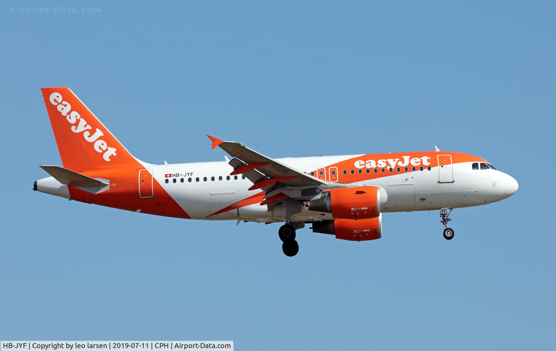 HB-JYF, 2011 Airbus A319-111 C/N 4778, Copenhagen 11.7.2019 on final to R-04L