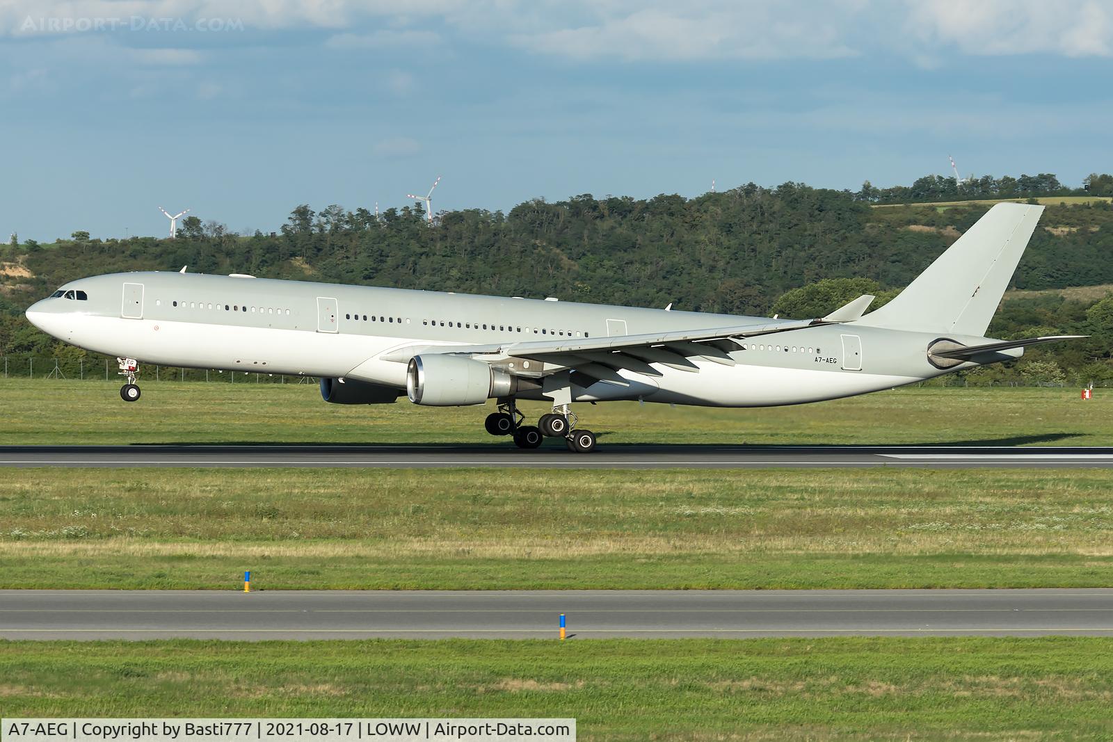 A7-AEG, 2006 Airbus A330-302 C/N 734, A7-AEG at LOWW