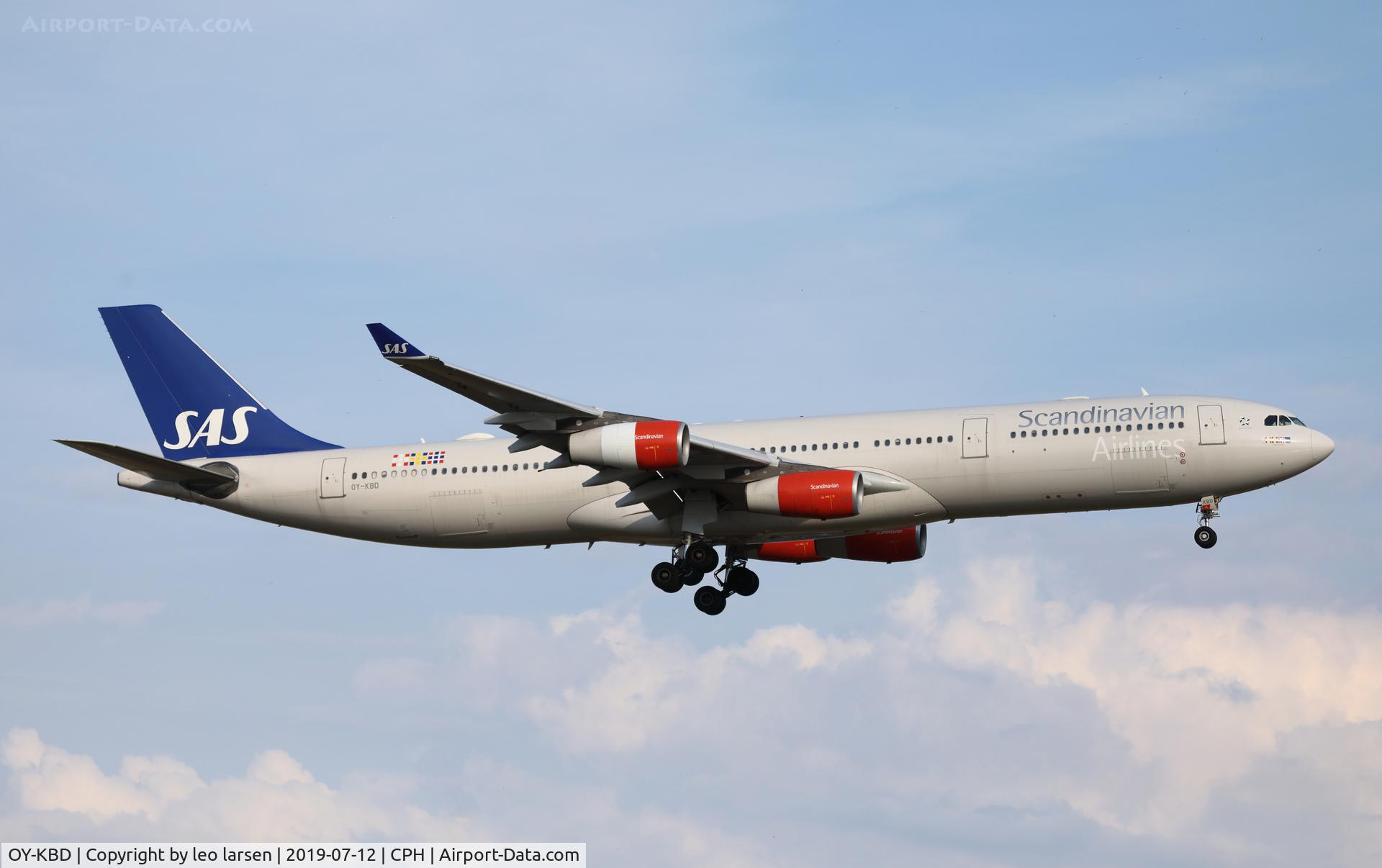 OY-KBD, 2002 Airbus A340-313X C/N 470, Copenhagen 12.7.2019