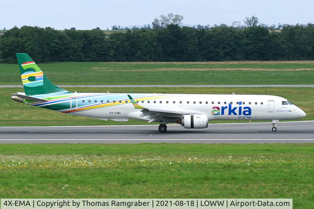 4X-EMA, 2008 Embraer 195LR (ERJ-190-200LR) C/N 19000172, Arkia Embraer 195LR