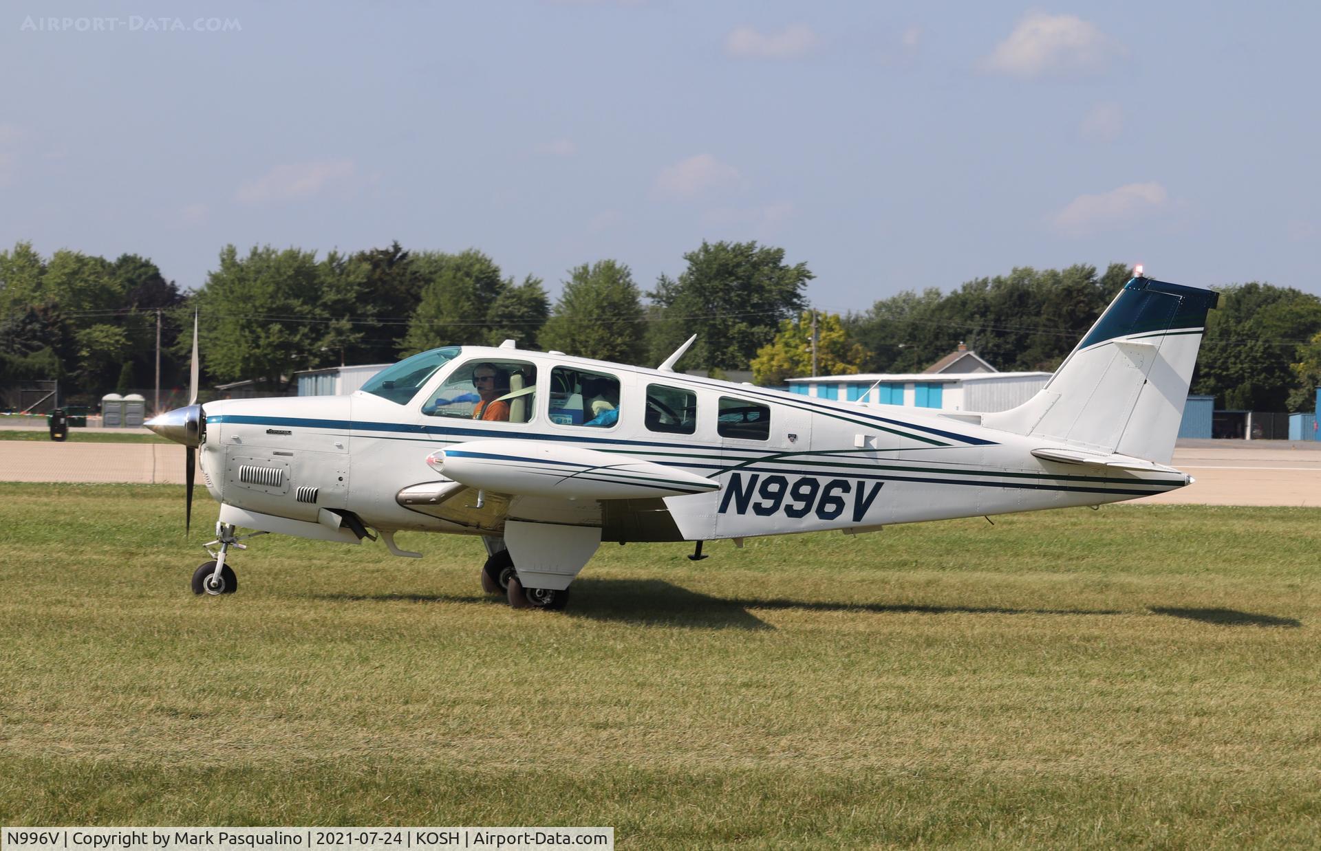 N996V, 1980 Beech A36 Bonanza 36 C/N E-1654, Beech A36