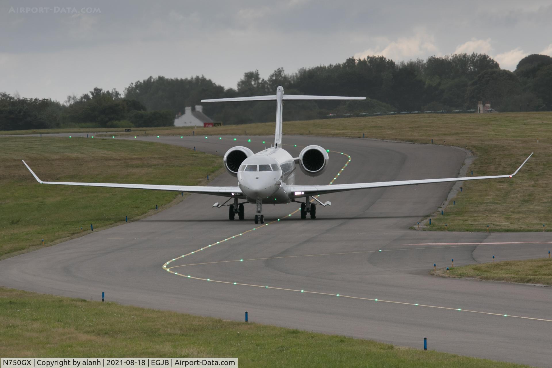 N750GX, 2020 Bombardier BD-700-2A12 C/N 70068, Arriving at Guernsey directly from Fort Lauderdale