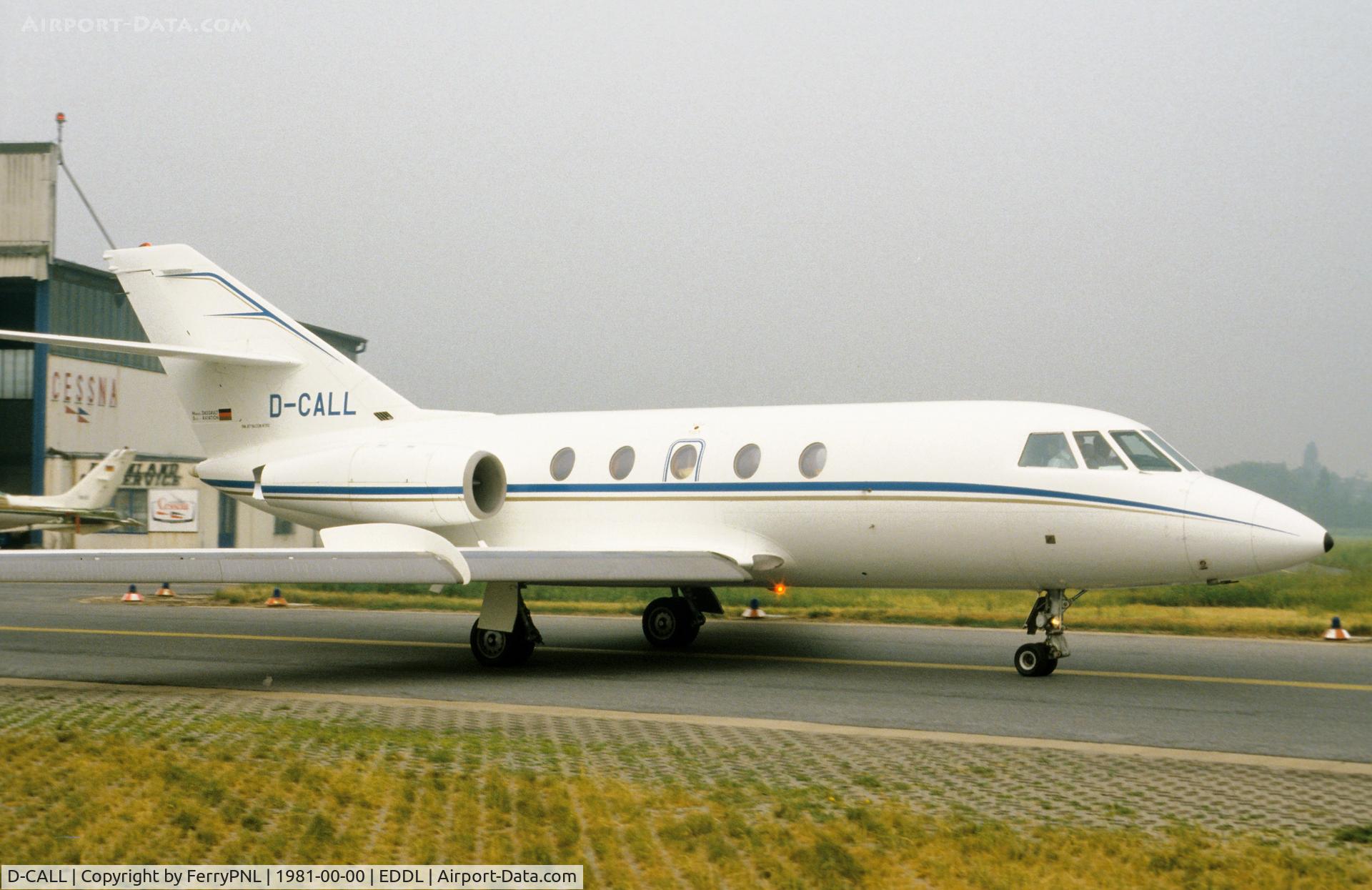 D-CALL, 1968 Dassault Falcon (Mystere) 20DC C/N 138, Friedrich Flick Da20 taxiing for departure