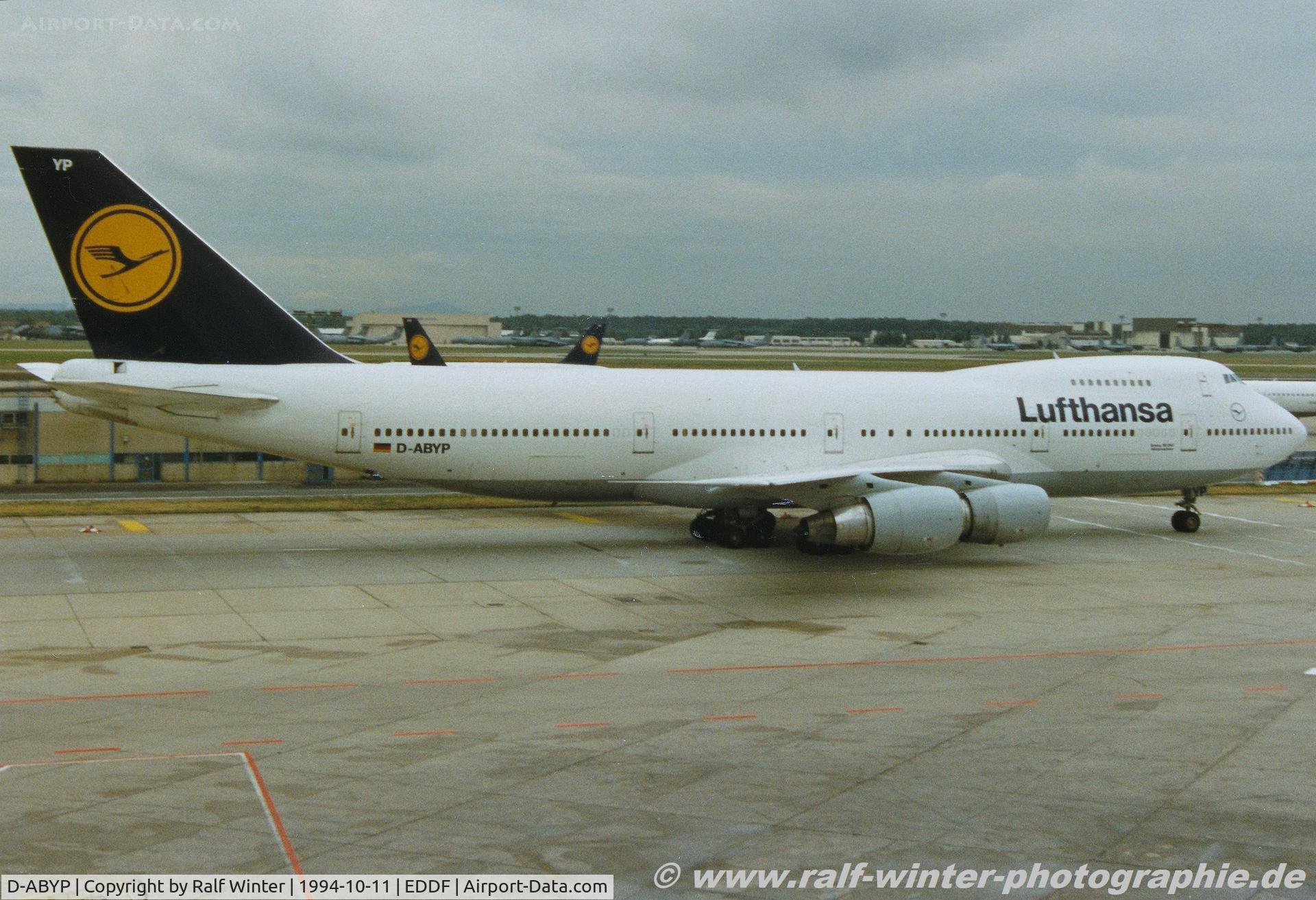 D-ABYP, 2014 Boeing 747-830 C/N 37839, Boeing 747-230B - LH DLH Lufthansa 'Niedersachsen' - 21590 - D-ABYP - 10.1994 - FRA