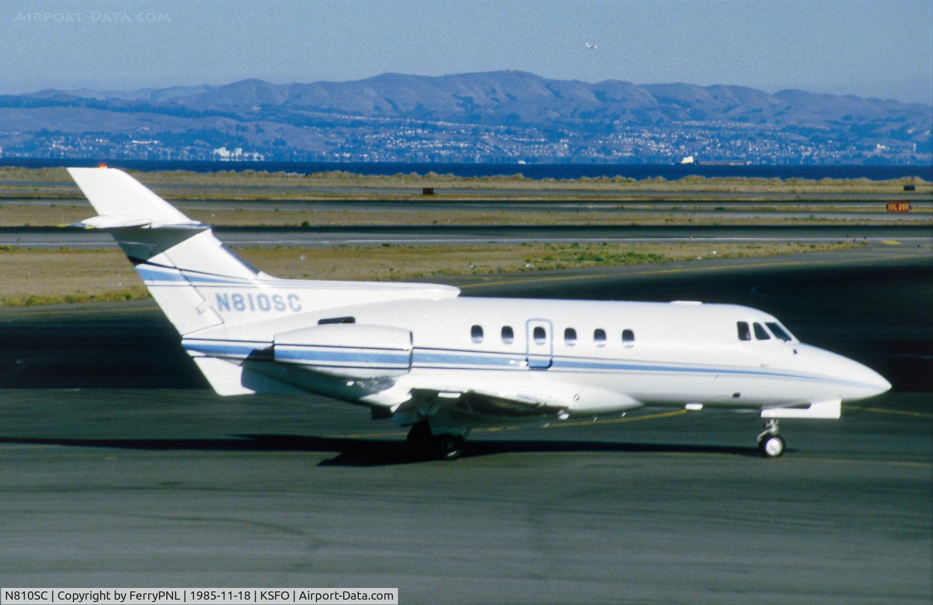 N810SC, 1982 Hawker Siddeley HS.125 Series 700A C/N 257179, Southern California Gas Company HS700