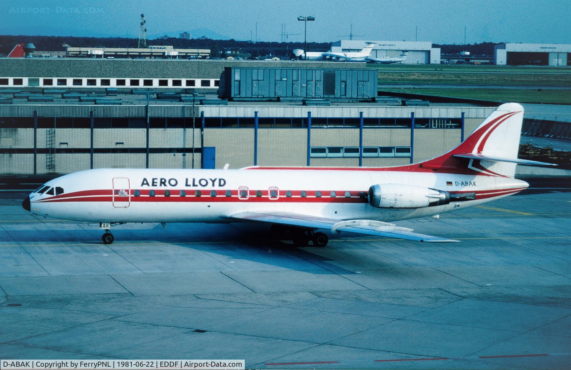 D-ABAK, 1967 Sud Aviation SE-210 Caravelle 10R C/N 232, Aero Lloyd SE210 Caravelle