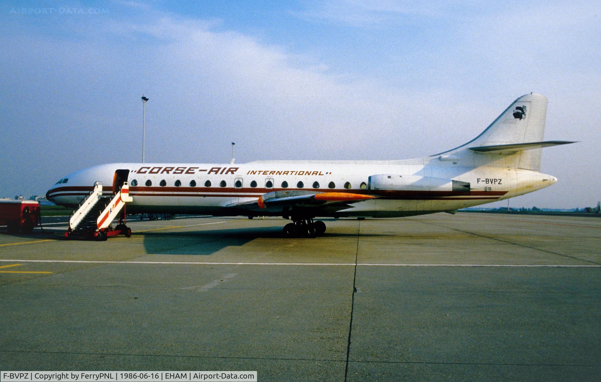 F-BVPZ, 1967 Sud Aviation SE-210 Caravelle VI-N C/N 218, Corse Air SE210 shortly after our arrival from EIN, just a 20 min flight.
