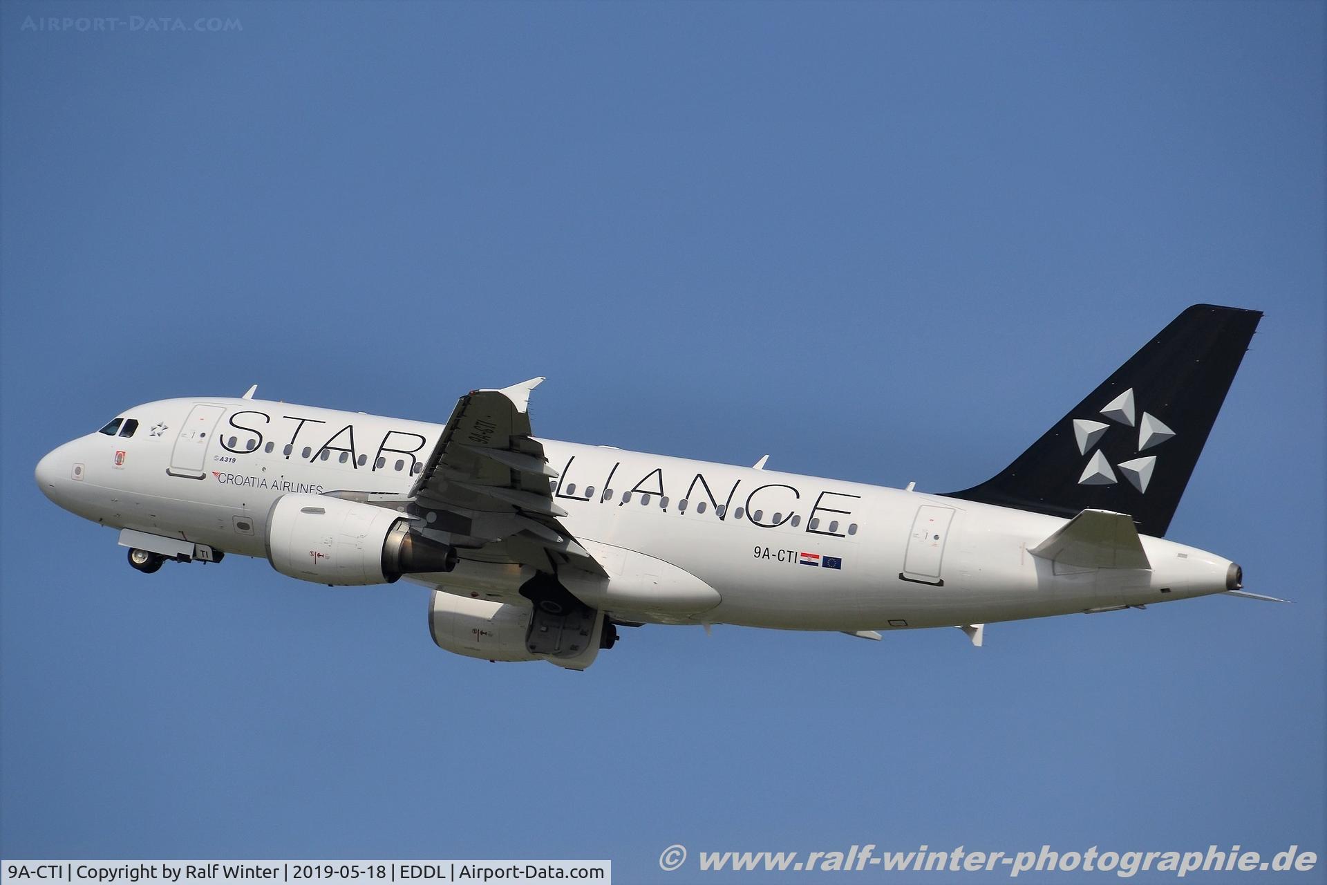 9A-CTI, 1999 Airbus A319-112 C/N 1029, Airbus A319-112 - OU CTN Croatia Airlines 'Vulkovar' 'Star Alliance' - 1029 - 9A-CTI - 18.05.2019 - DUS