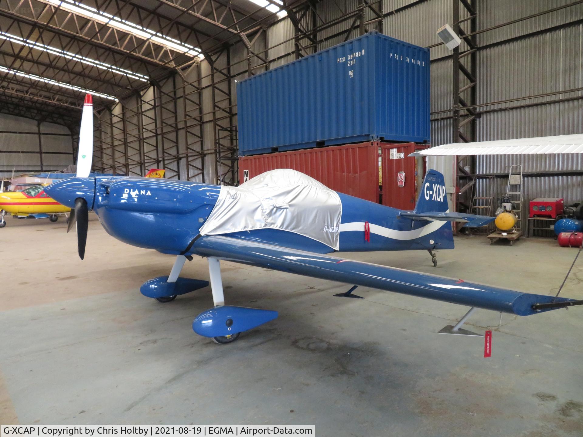 G-XCAP, 2001 Mudry CAP-232 C/N 33, Mudry Cap 232 in the main hangar at Fowlmere Airfield, Cambs.