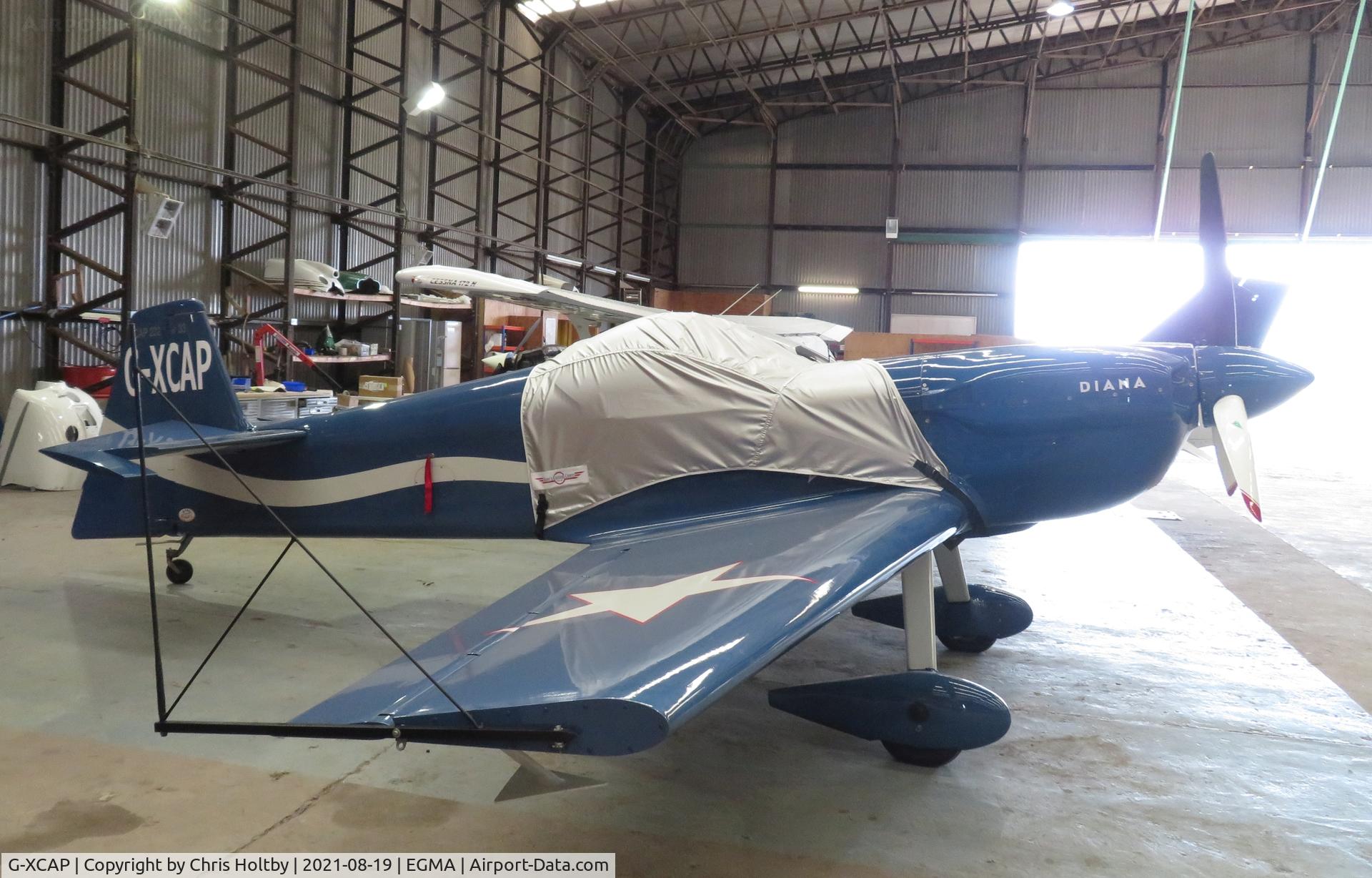 G-XCAP, 2001 Mudry CAP-232 C/N 33, In the hangar at Fowlmere Airfield, Cambs.