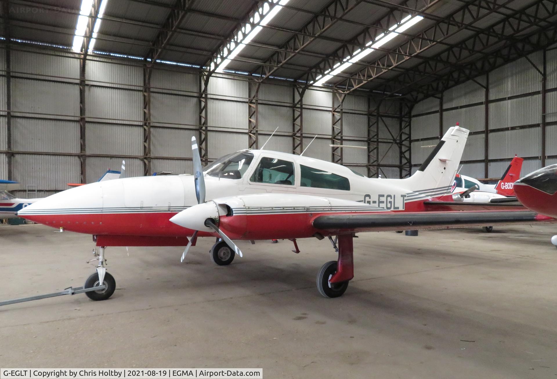 G-EGLT, 1980 Cessna 310R C/N 310R-1874, In the hangar at Fowlmere Airfield, Cambs.