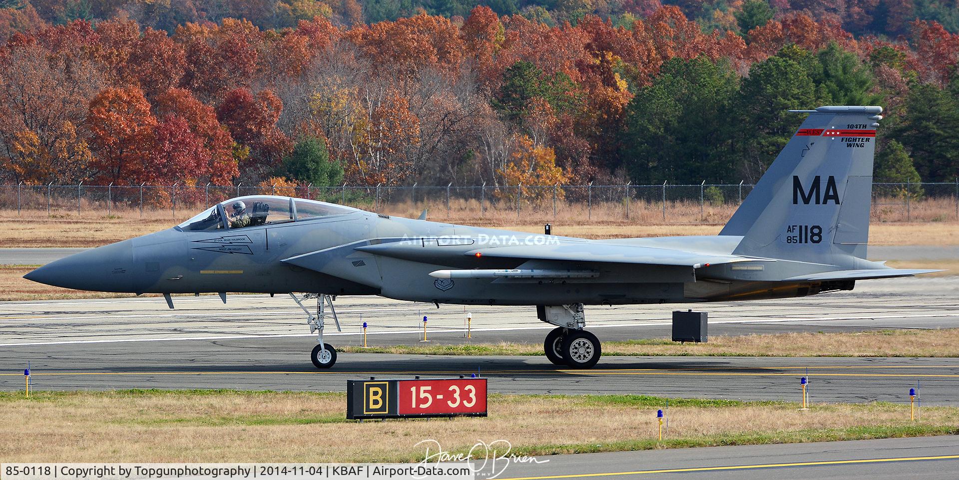 85-0118, 1985 McDonnell Douglas F-15C Eagle C/N 0974/C360, KILLER32 taxing back to the ramp