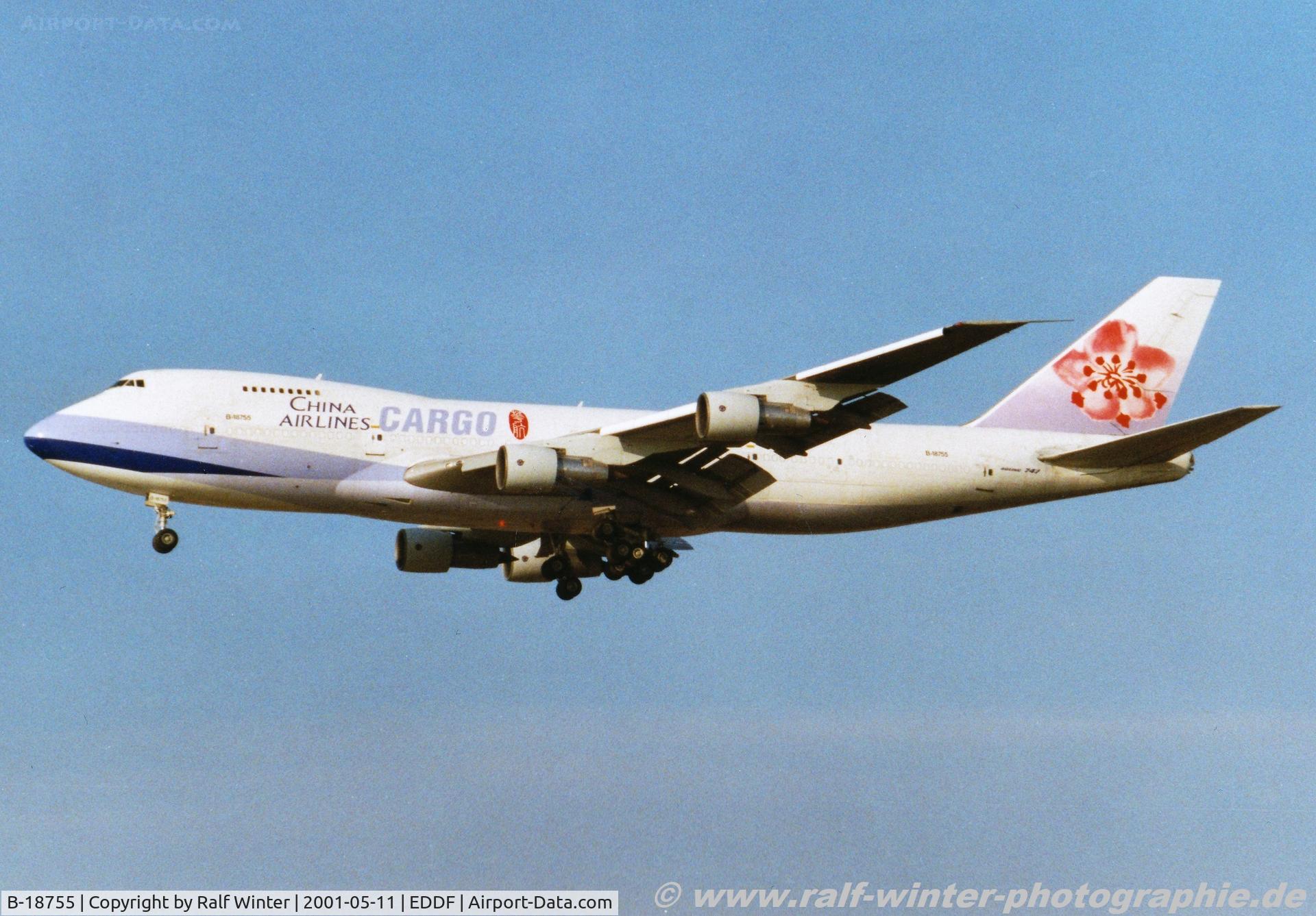 B-18755, 1982 Boeing 747-209B C/N 22447, Boeing 747-209BSF - CL CAL China Airlines Cargo - 22447 - B-18755 - 2001