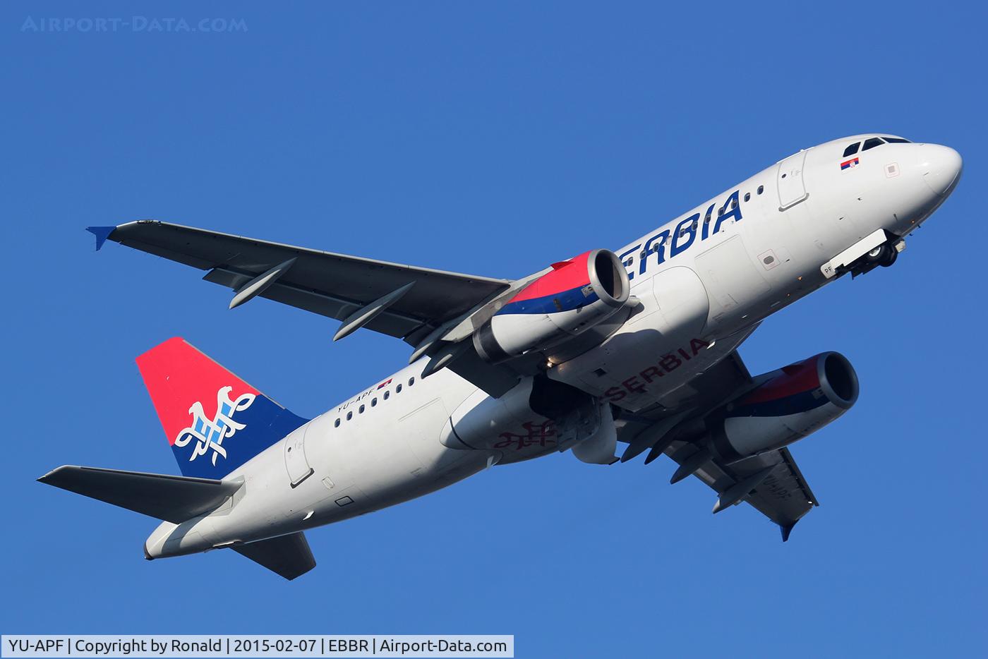 YU-APF, 2007 Airbus A319-132 C/N 3317, at bru