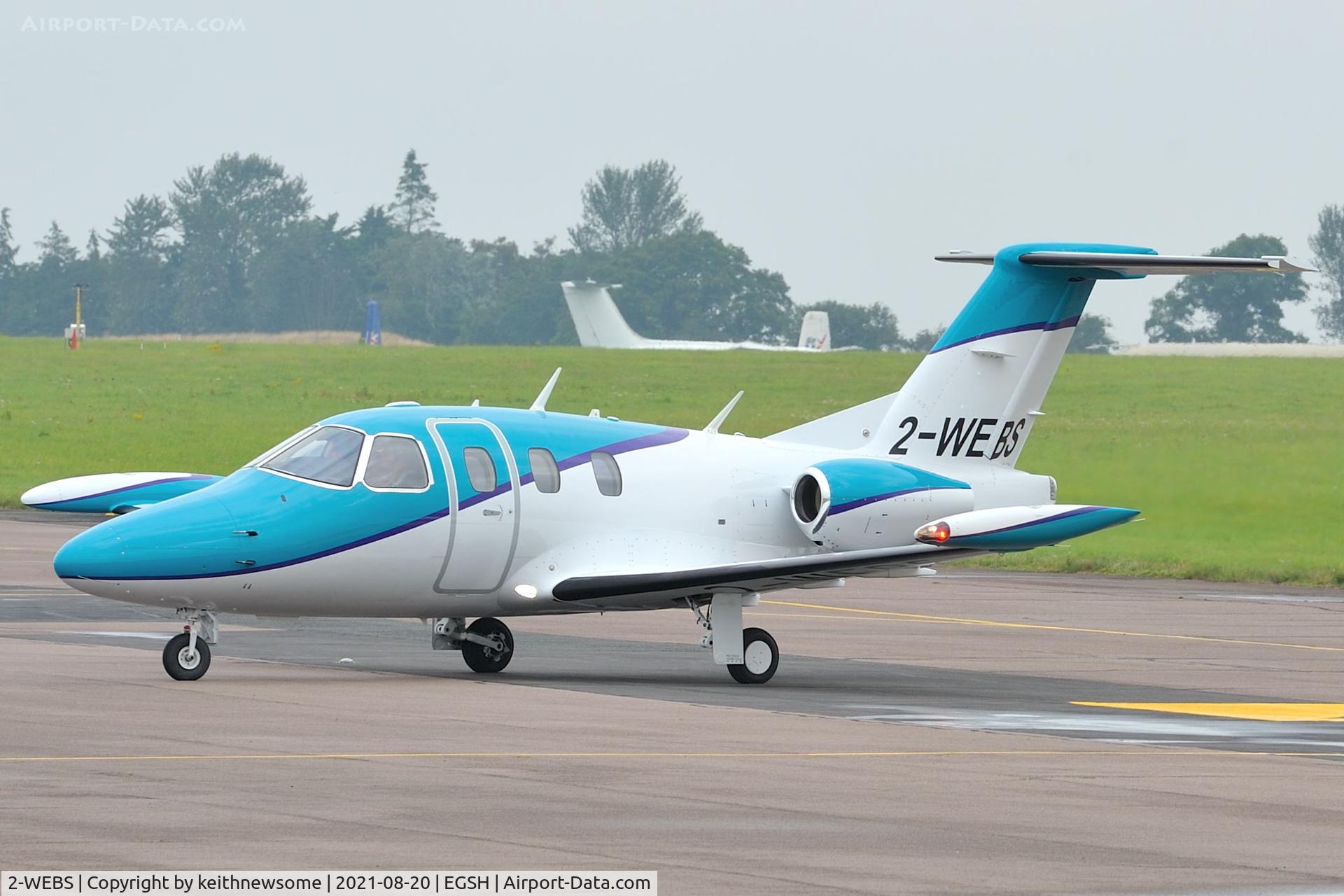 2-WEBS, 2007 Eclipse Aviation Corp EA500 C/N 000033, Arriving at Norwich from Nice.