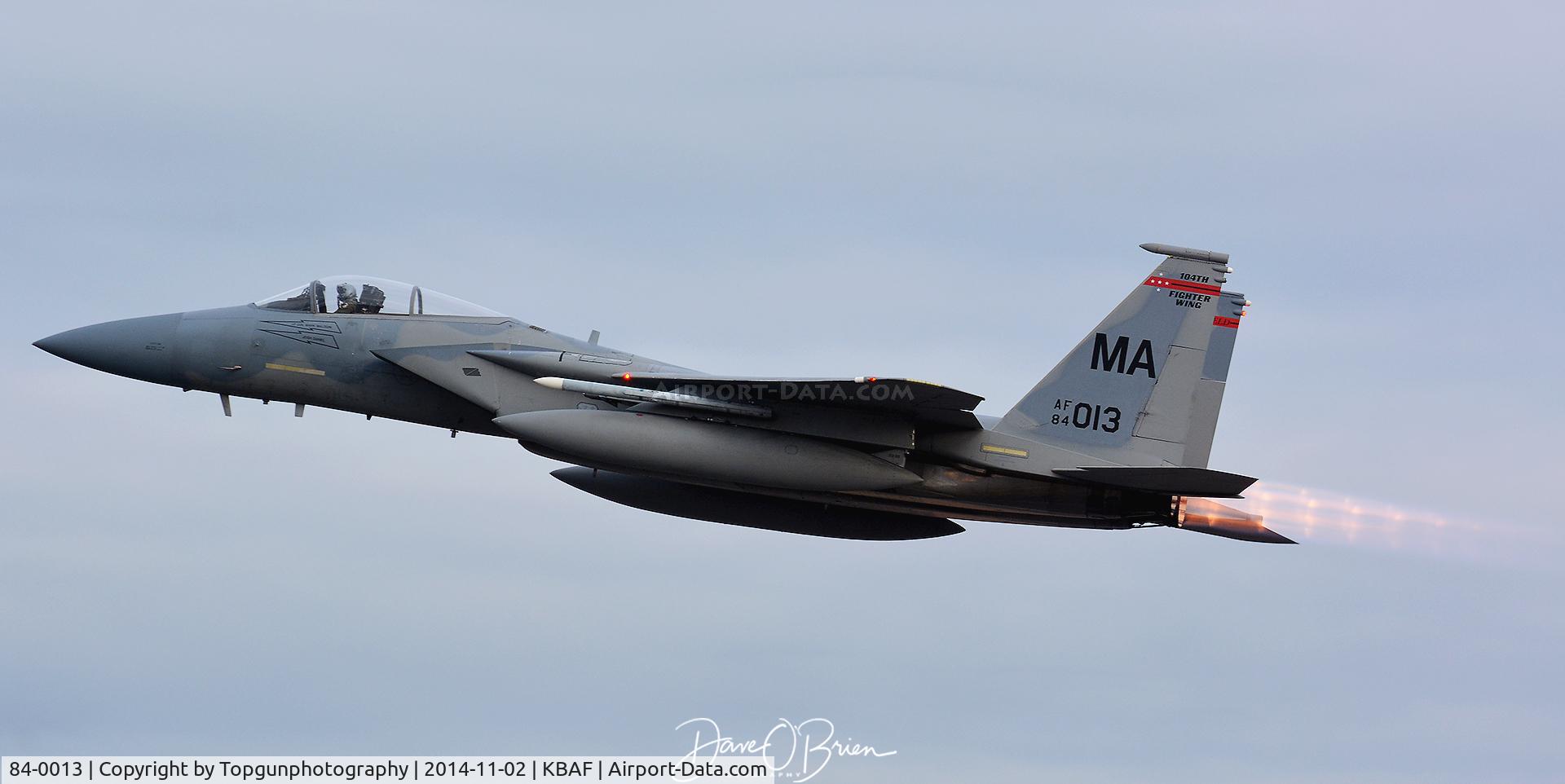 84-0013, 1984 McDonnell Douglas F-15C Eagle C/N 0922/C316, WICKED32 off in afterburners