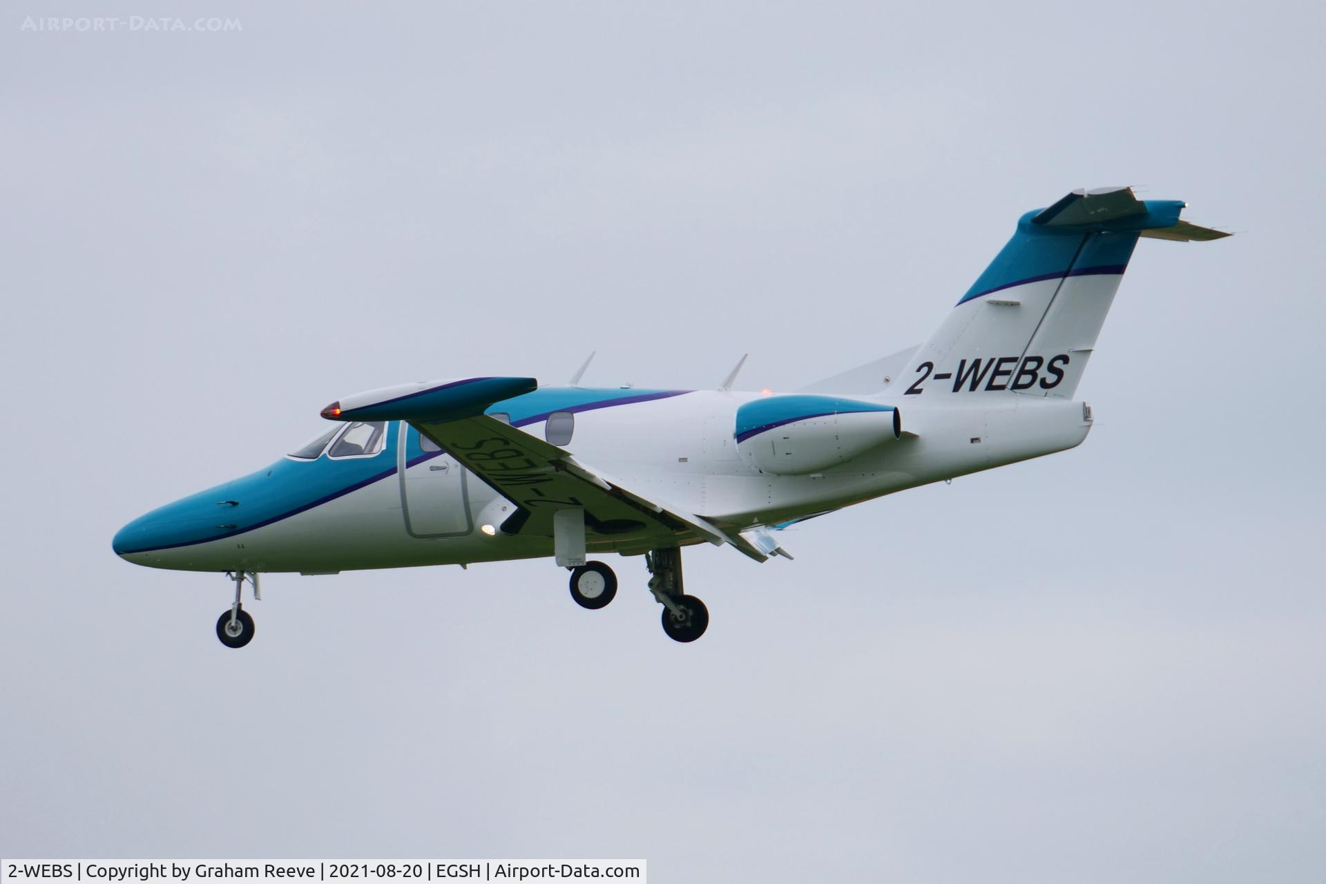 2-WEBS, 2007 Eclipse Aviation Corp EA500 C/N 000033, Landing at Norwich.