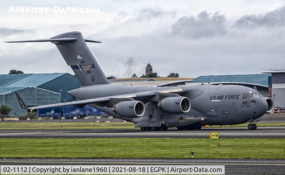 02-1112, 2002 Boeing C-17A Globemaster III C/N P-112, At Prestwick